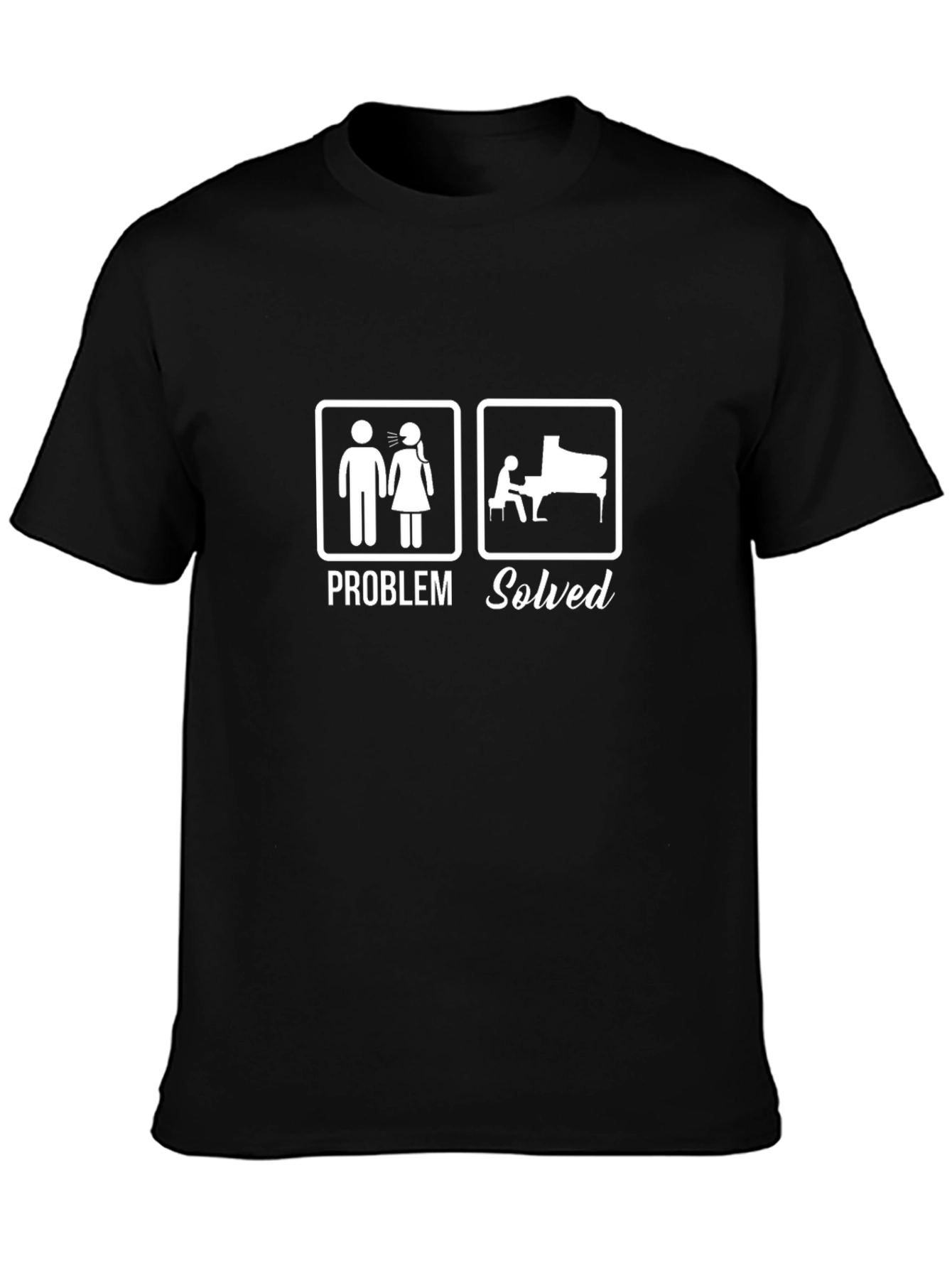 Problem Solved Piano T-Shirt - Musician Humor Tee