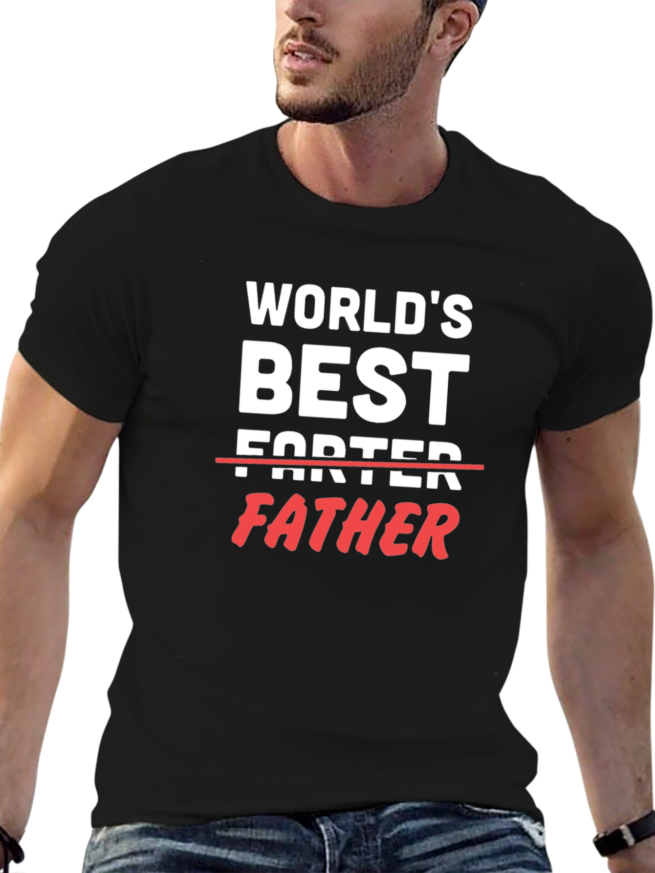 Worlds Best Father T-Shirt Funny Dad Tee