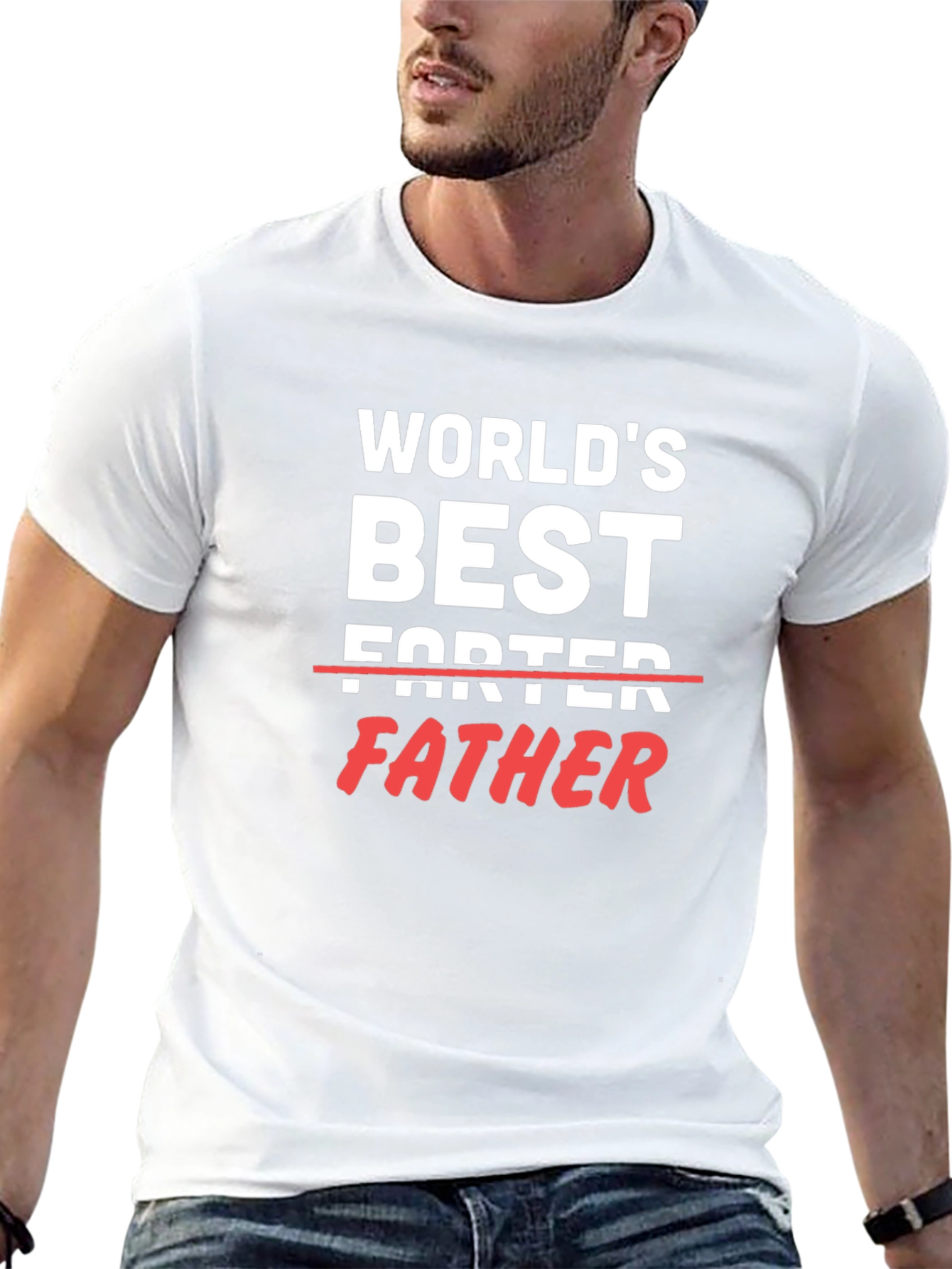 Worlds Best Father T-Shirt Funny Dad Tee