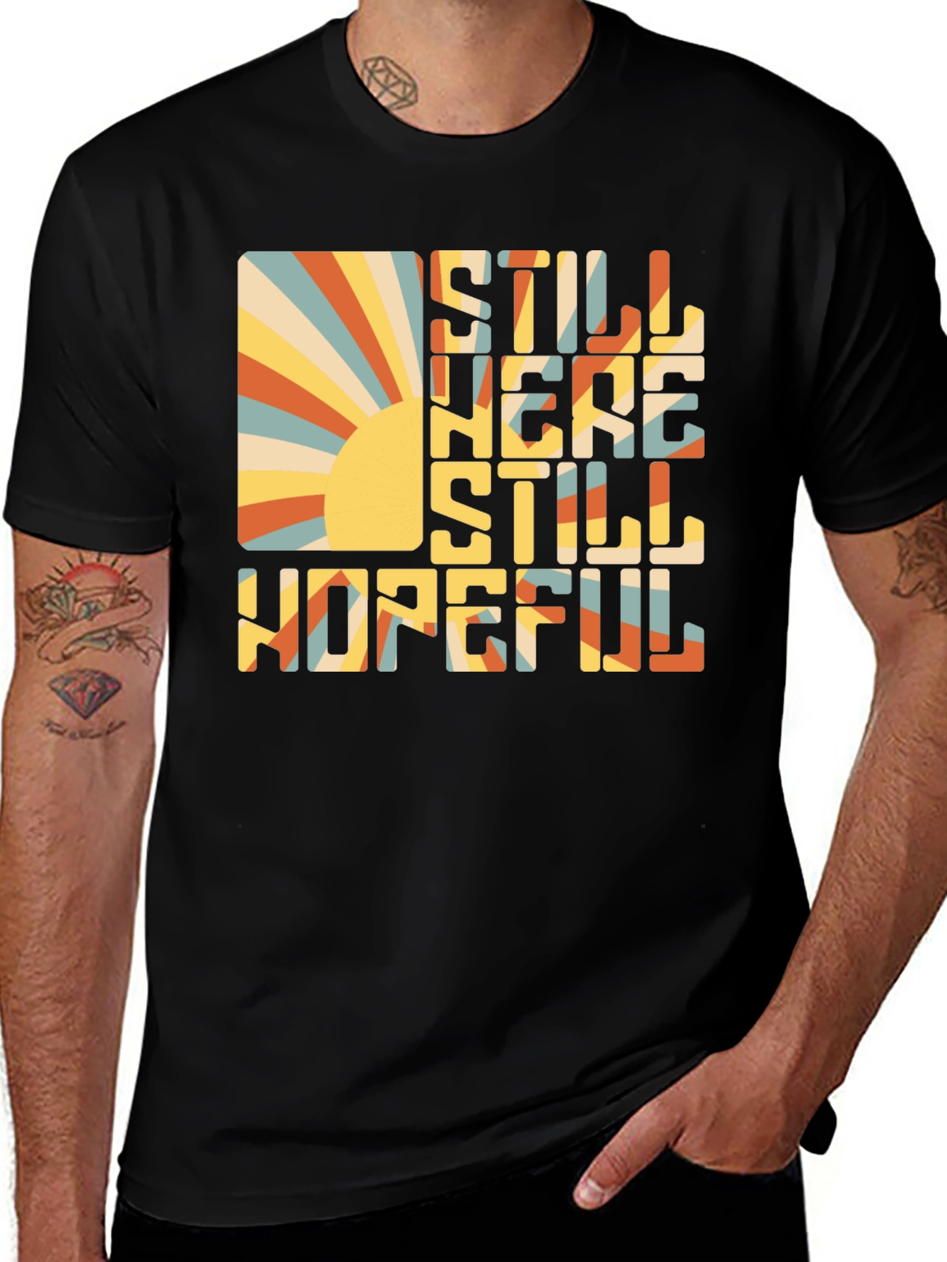 Retro Still Here Still Hopeful Graphic Tee