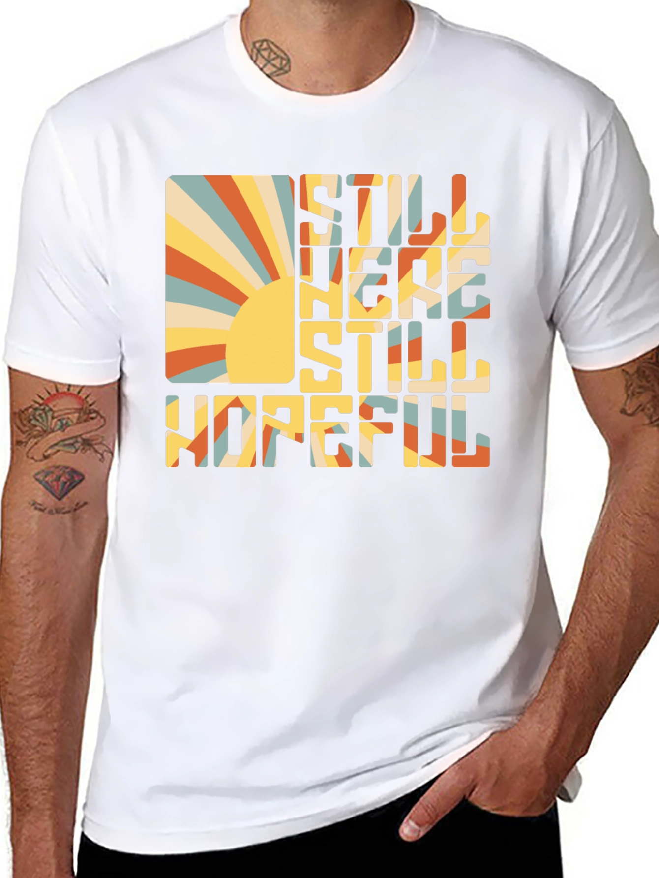 Retro Still Here Still Hopeful Graphic Tee