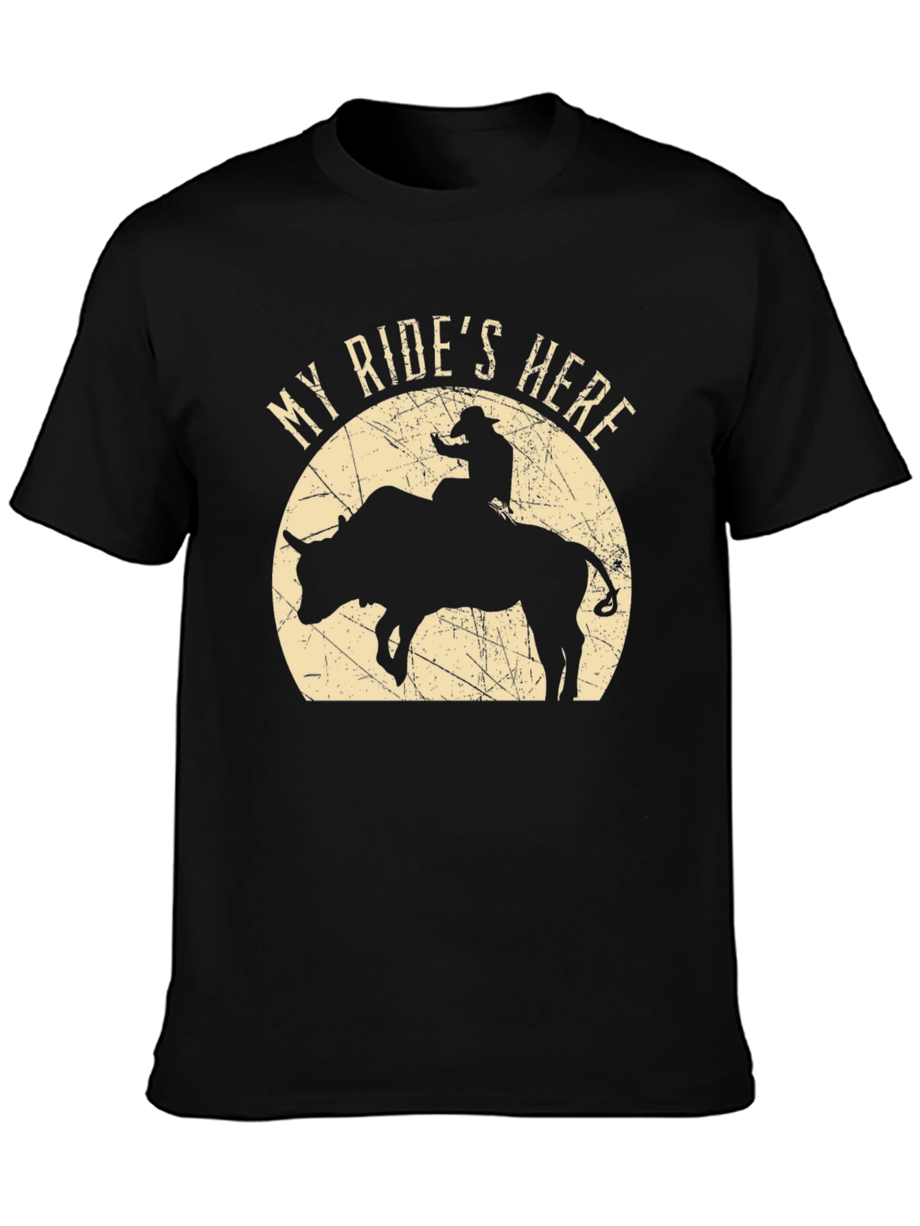 My Rides Here Bull Rider T-Shirt