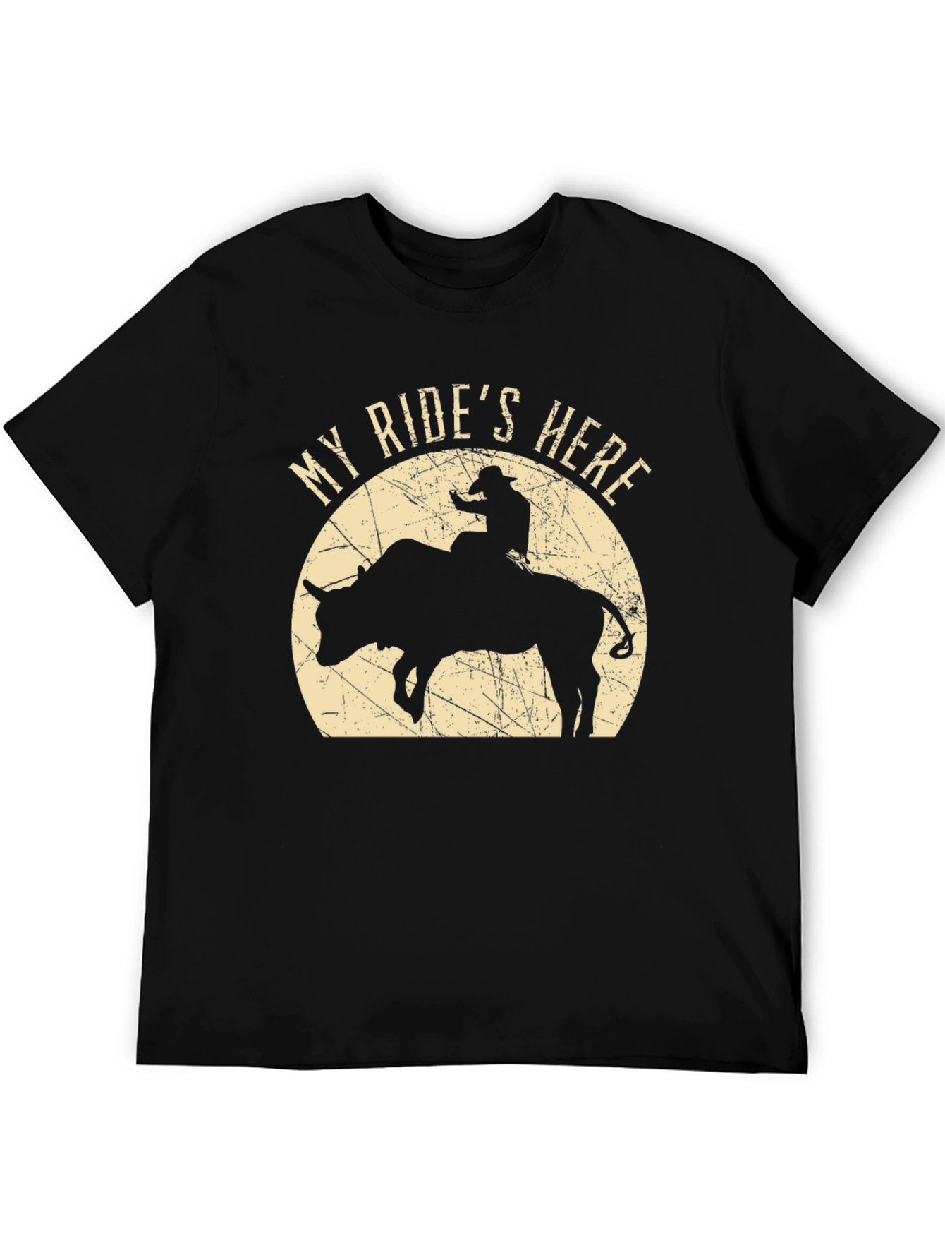 My Rides Here Bull Rider T-Shirt