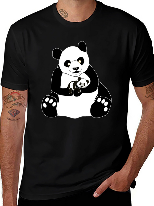 Panda Bear Graphic Tee - Mama & Baby Panda Shirt