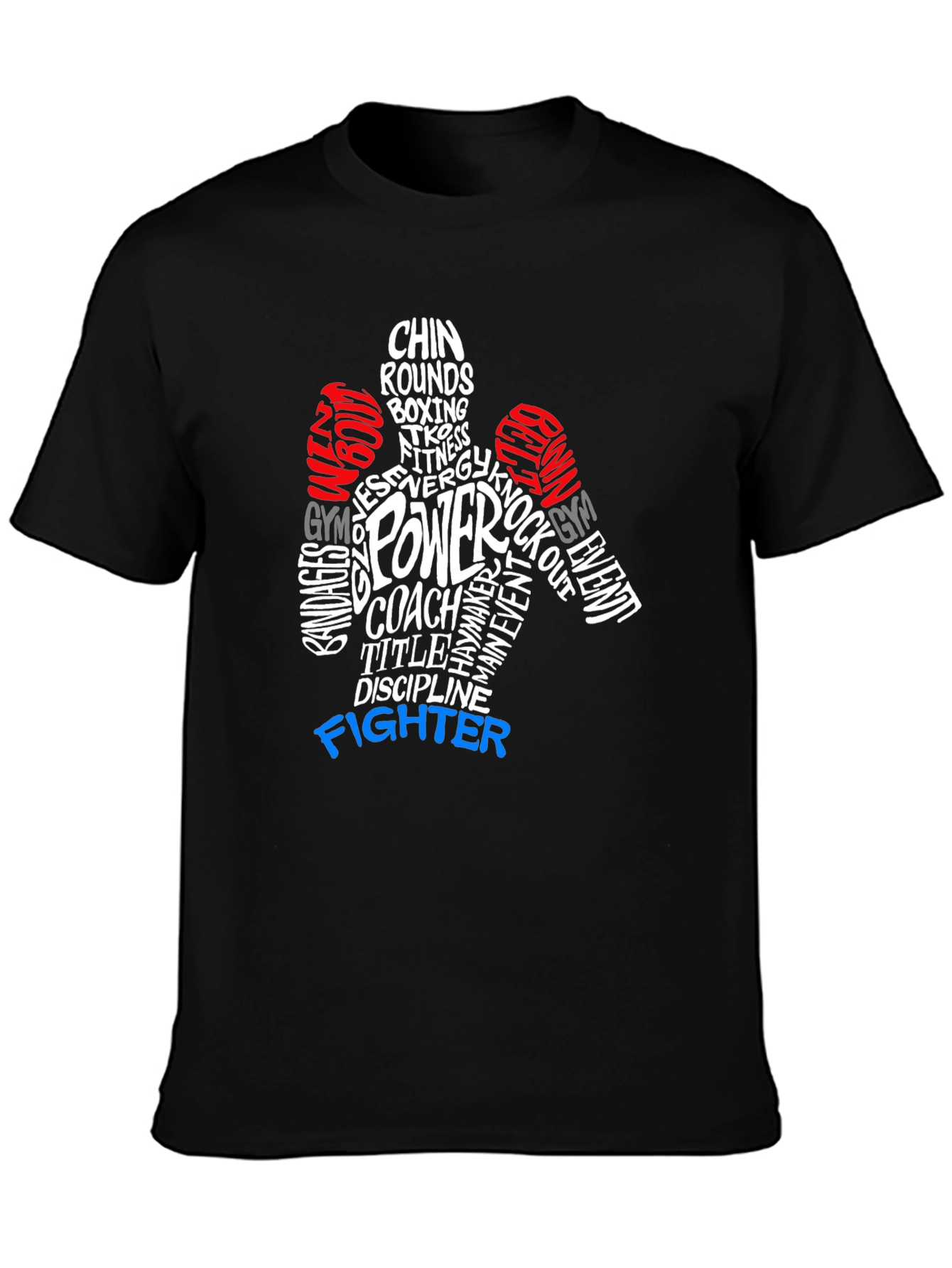 Boxing Word Art Graphic T-Shirt