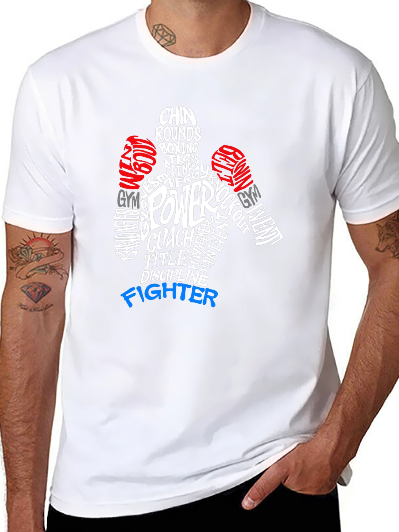 Boxing Word Art Graphic T-Shirt