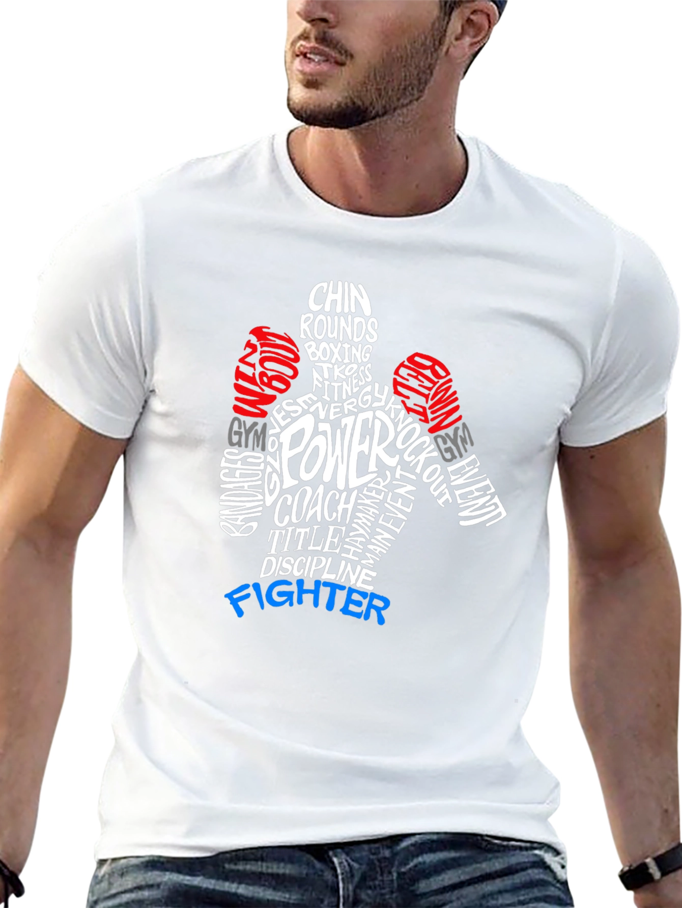 Boxing Word Art Graphic T-Shirt