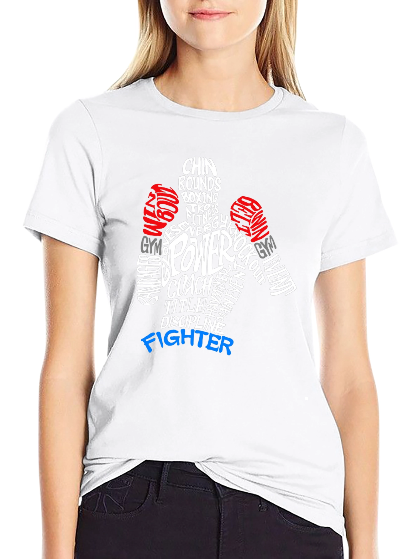 Boxing Word Art Graphic T-Shirt