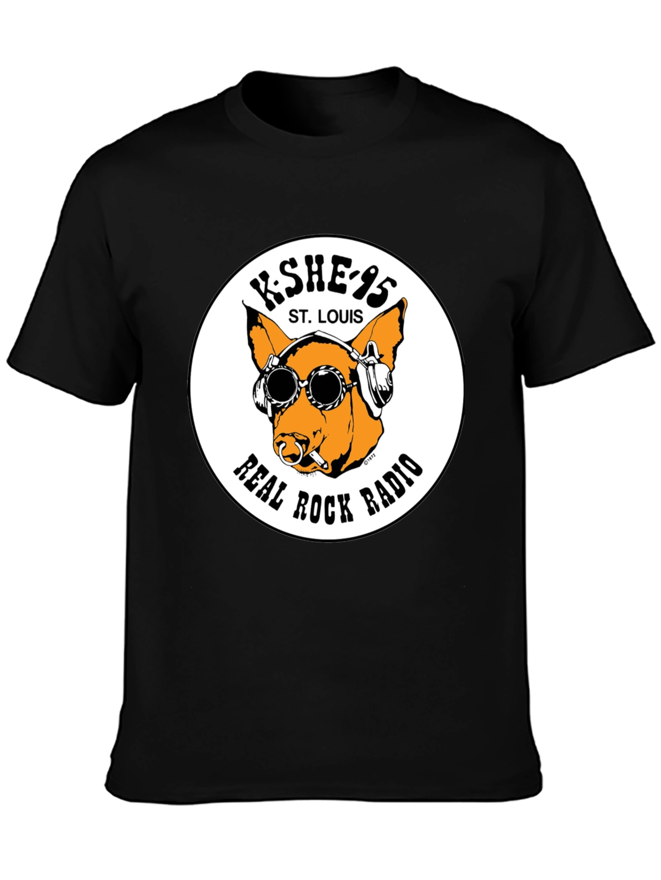 KSHE 95 Real Rock Radio Black T-Shirt