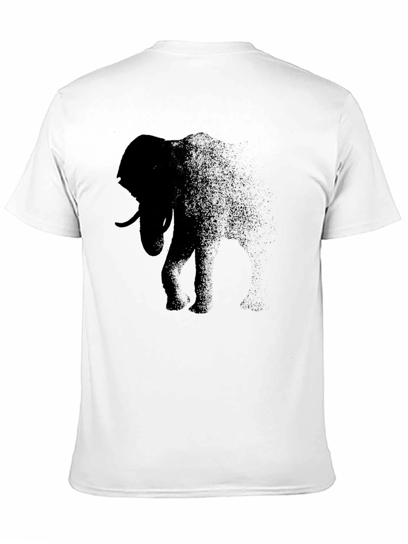 Black Elephant Dissolving Mens T-Shirt