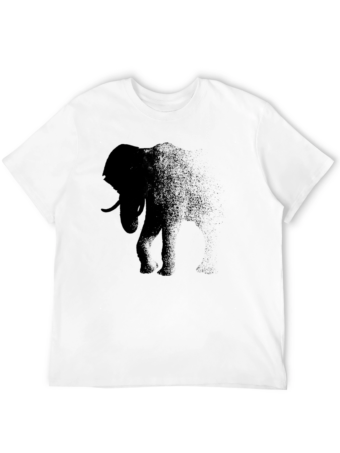 Black Elephant Dissolving Mens T-Shirt
