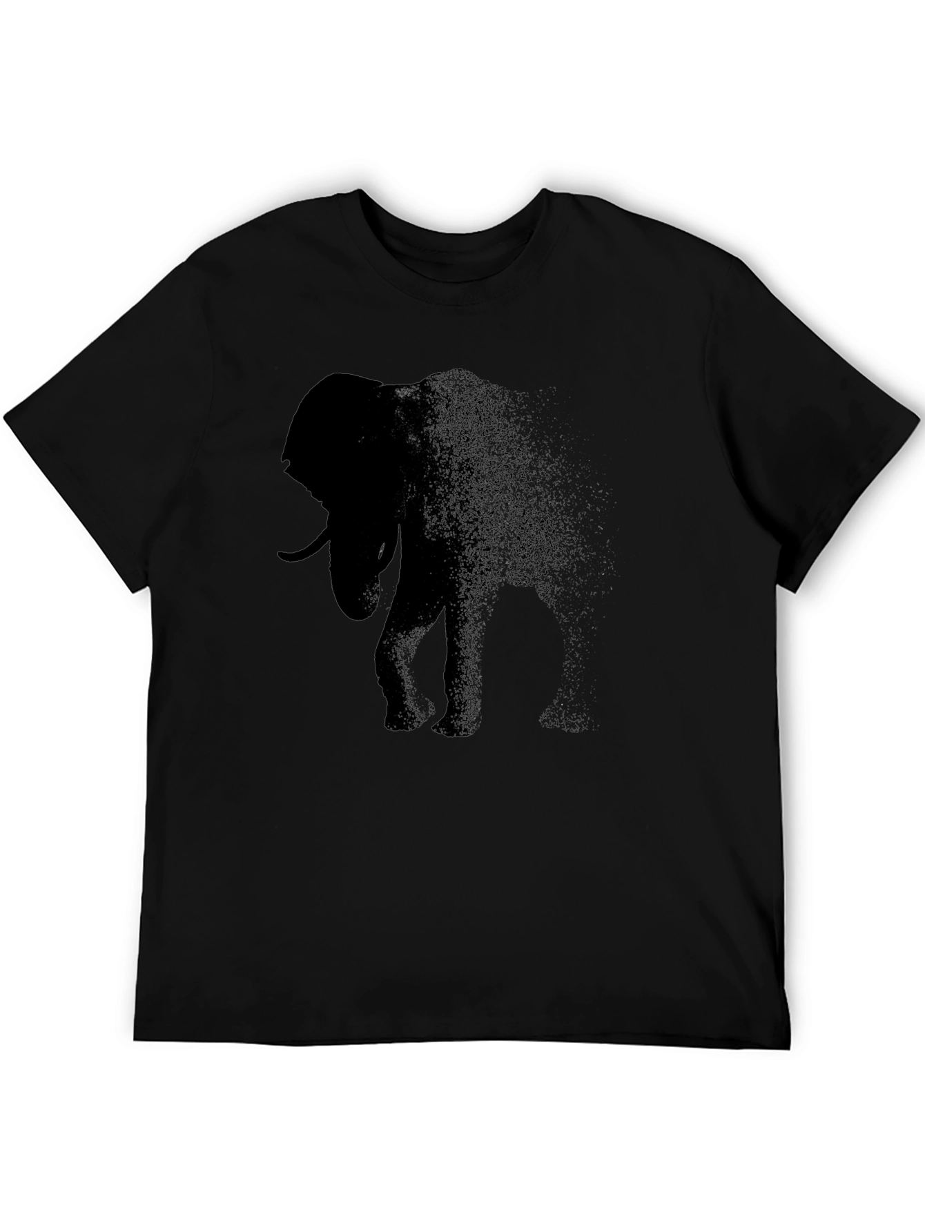 Black Elephant Dissolving Mens T-Shirt