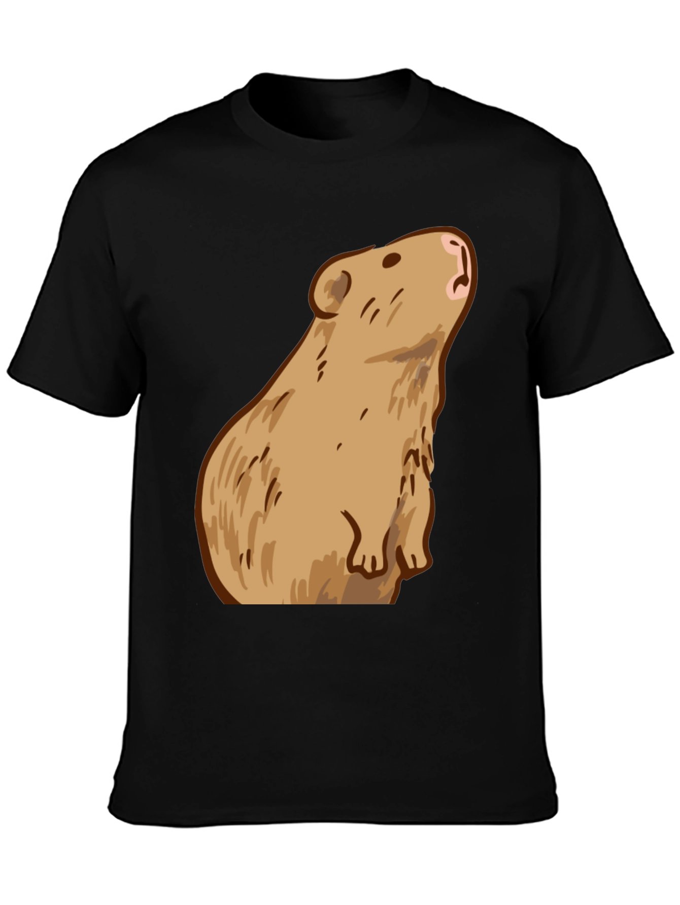 Capybara Graphic Print Tee - Trendy Comfort
