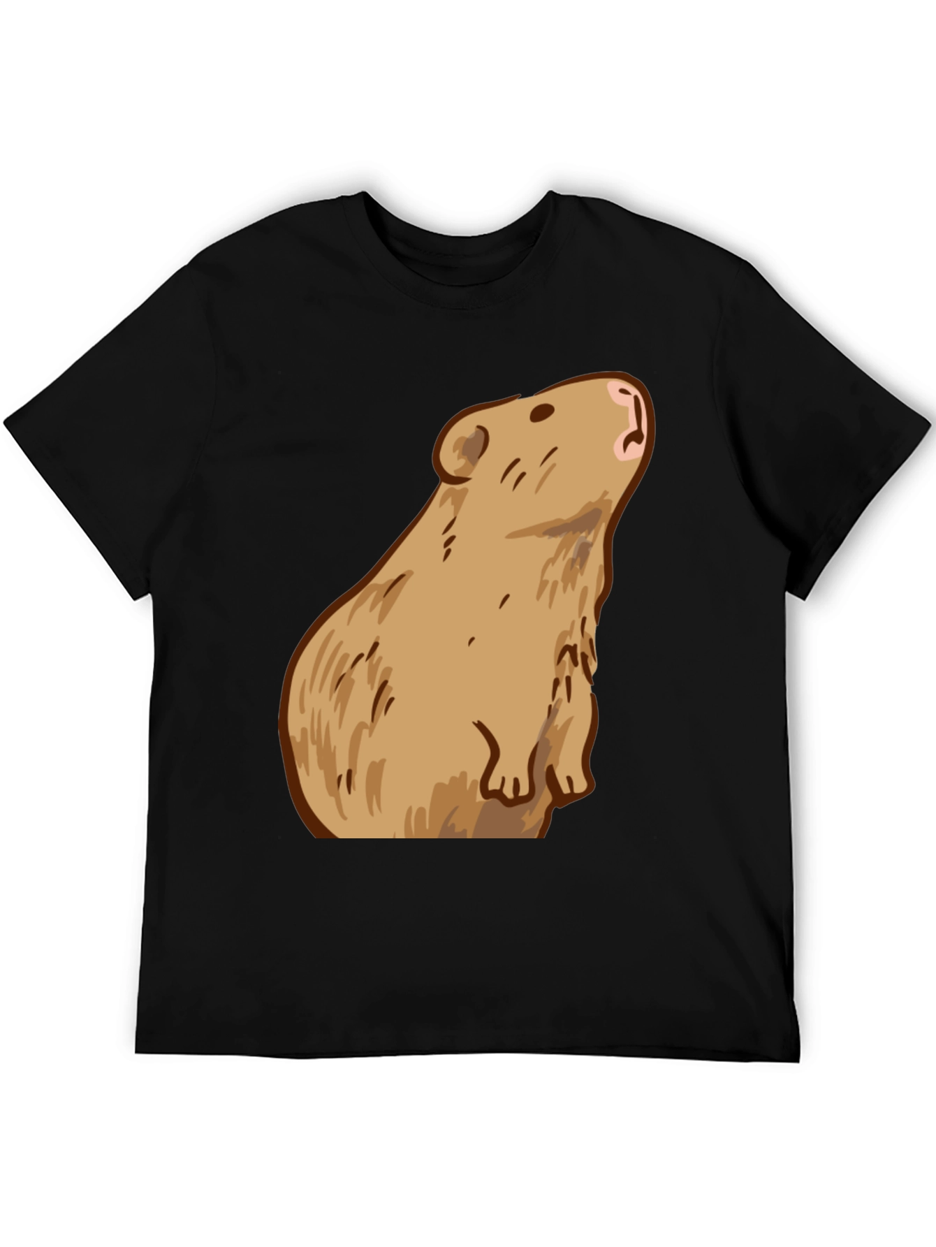 Capybara Graphic Print Tee - Trendy Comfort