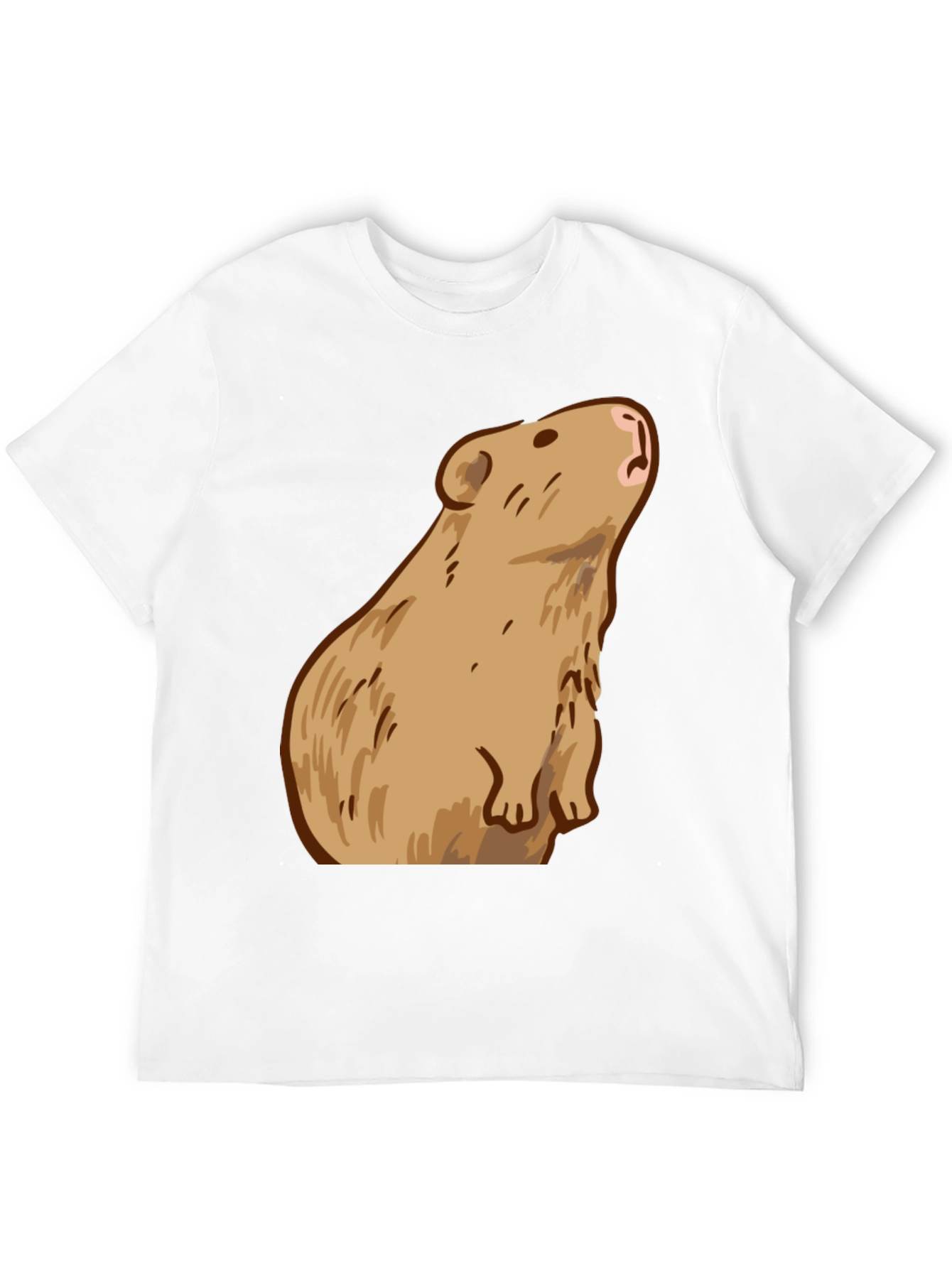 Capybara Graphic Print Tee - Trendy Comfort