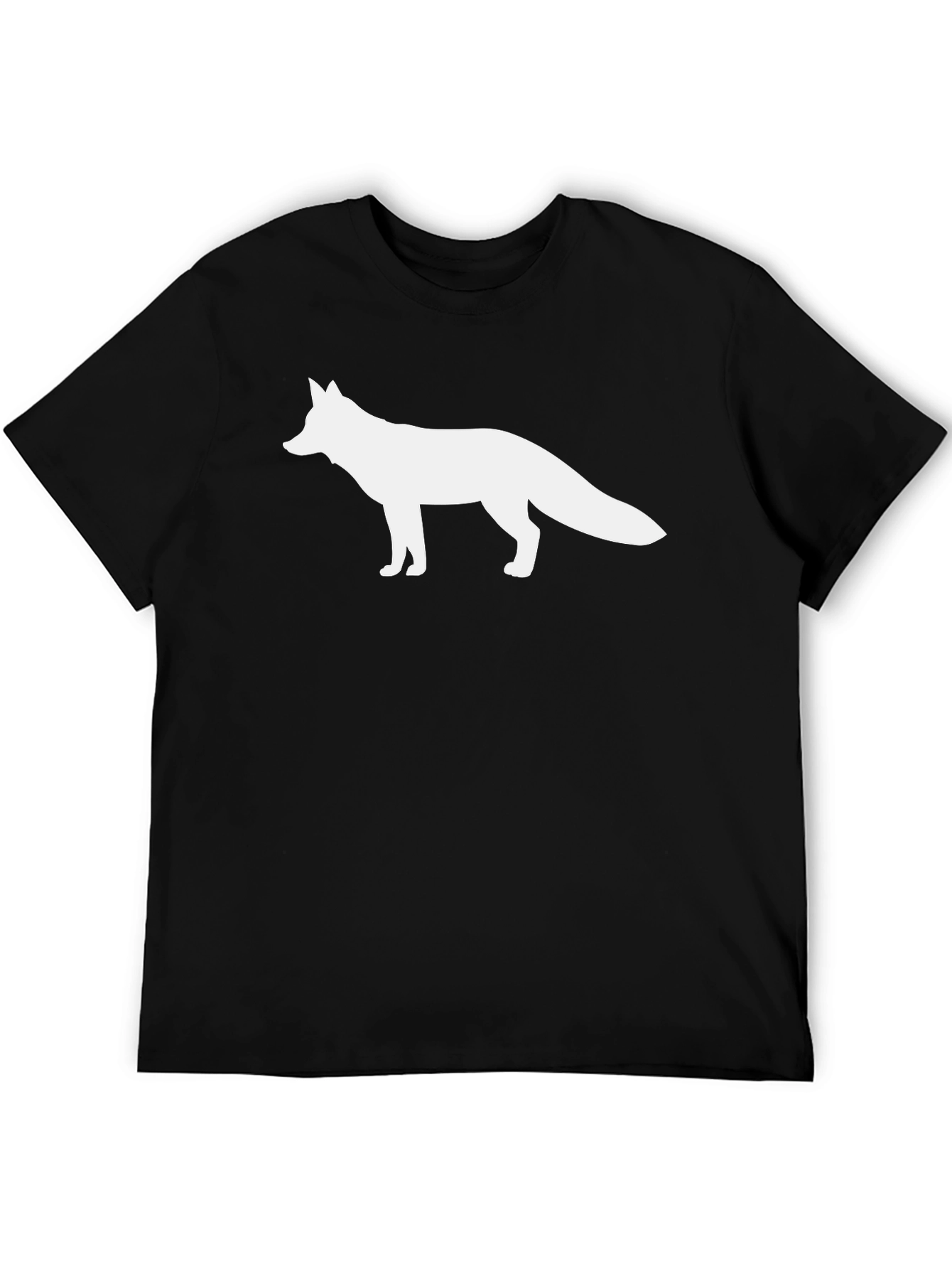 Fox Graphic Black T-Shirt - Classic Crew Neck