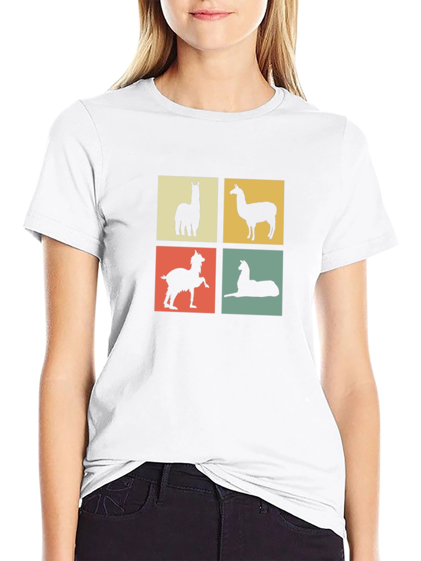 Llama Silhouette T-Shirt - Quirky Animal Tee