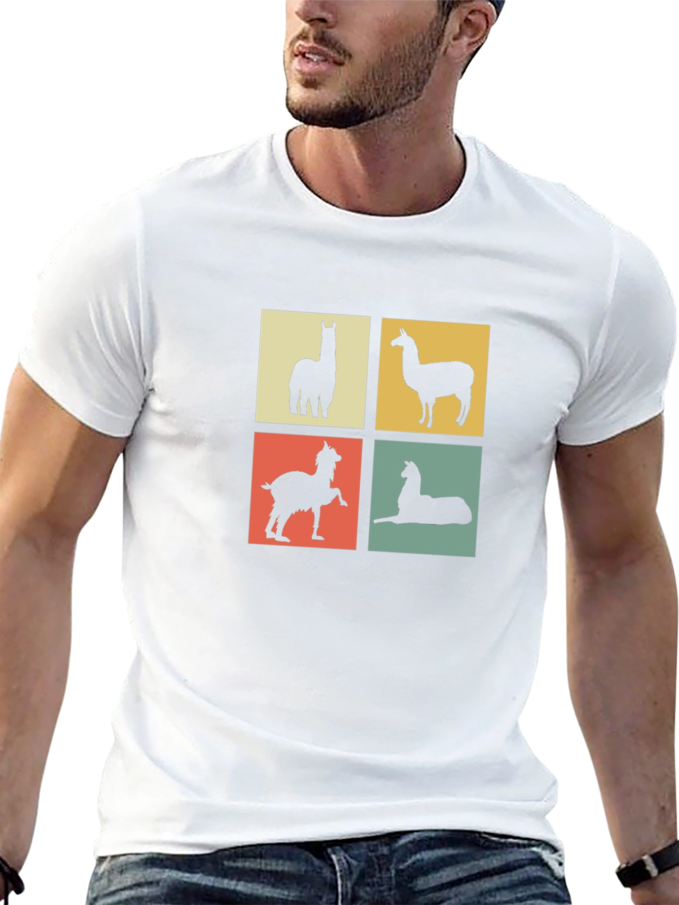 Llama Silhouette T-Shirt - Quirky Animal Tee