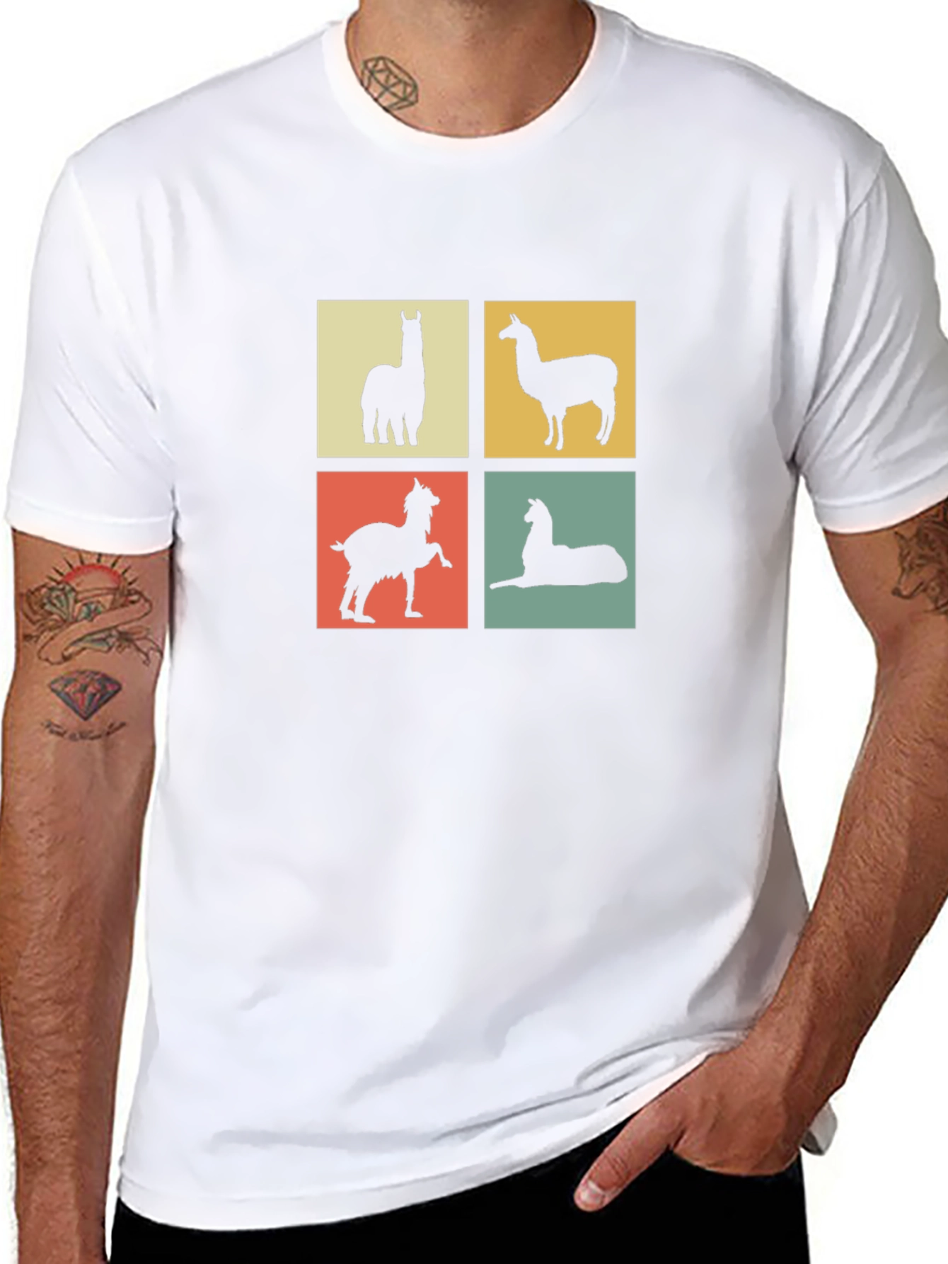 Llama Silhouette T-Shirt - Quirky Animal Tee