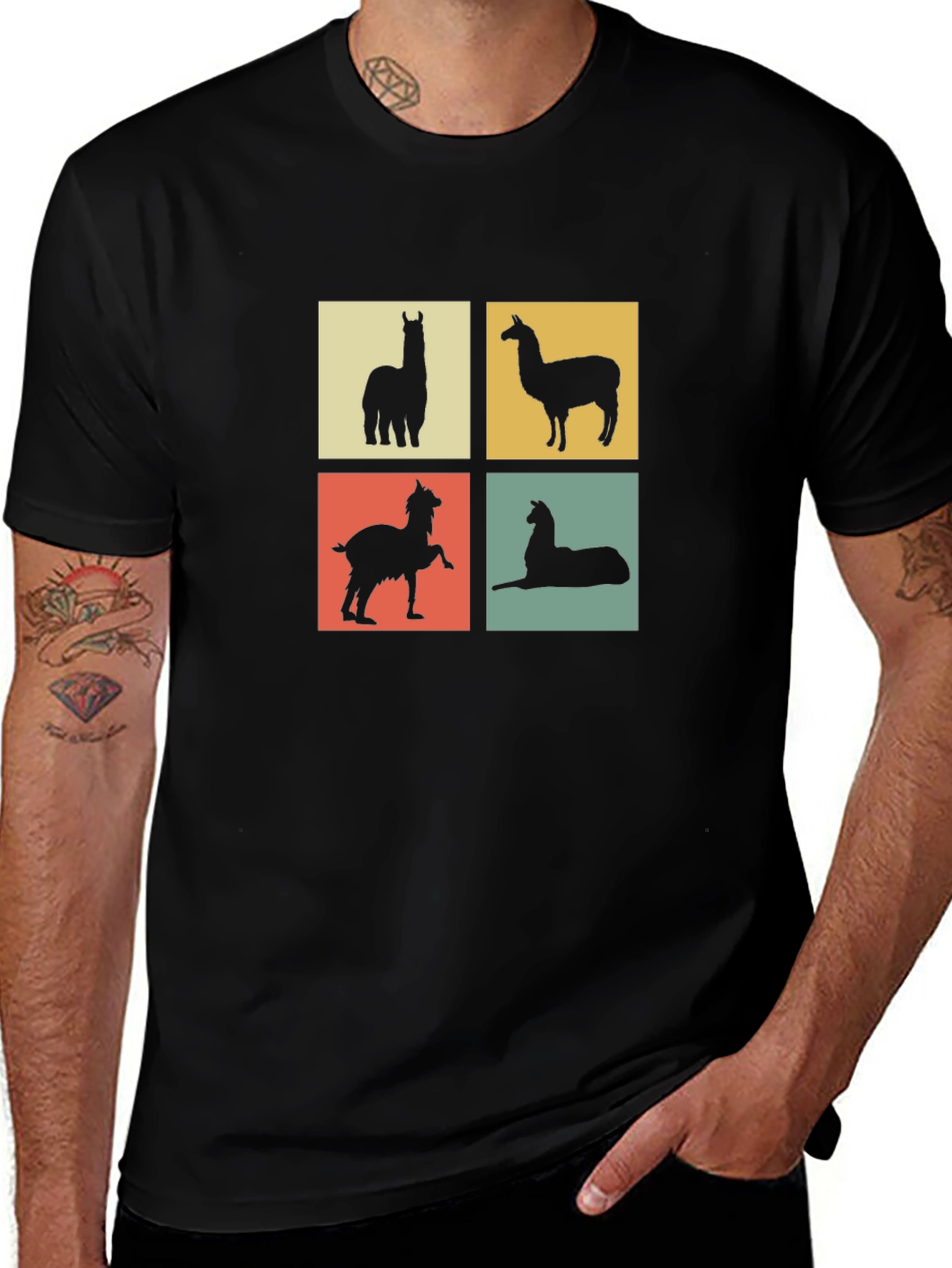 Llama Silhouette T-Shirt - Quirky Animal Tee