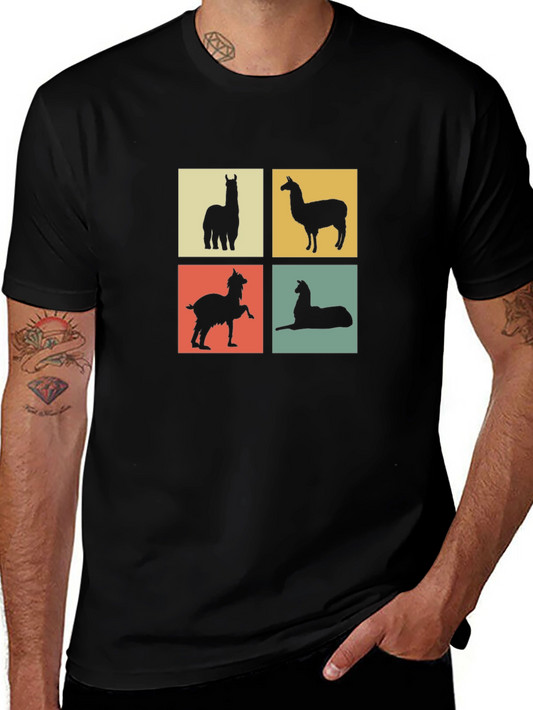 Llama Silhouette T-Shirt - Quirky Animal Tee