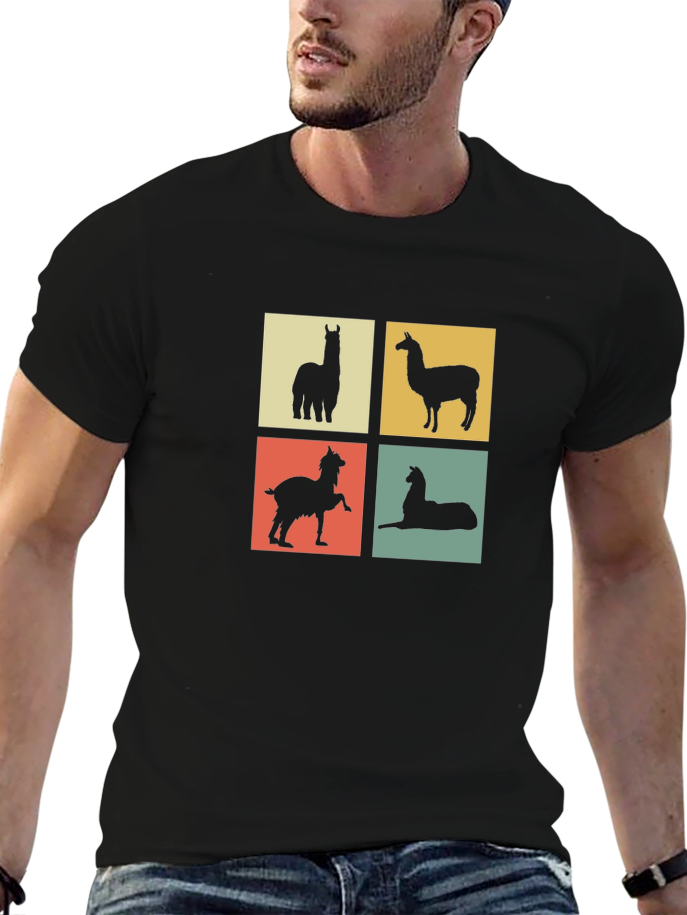 Llama Silhouette T-Shirt - Quirky Animal Tee