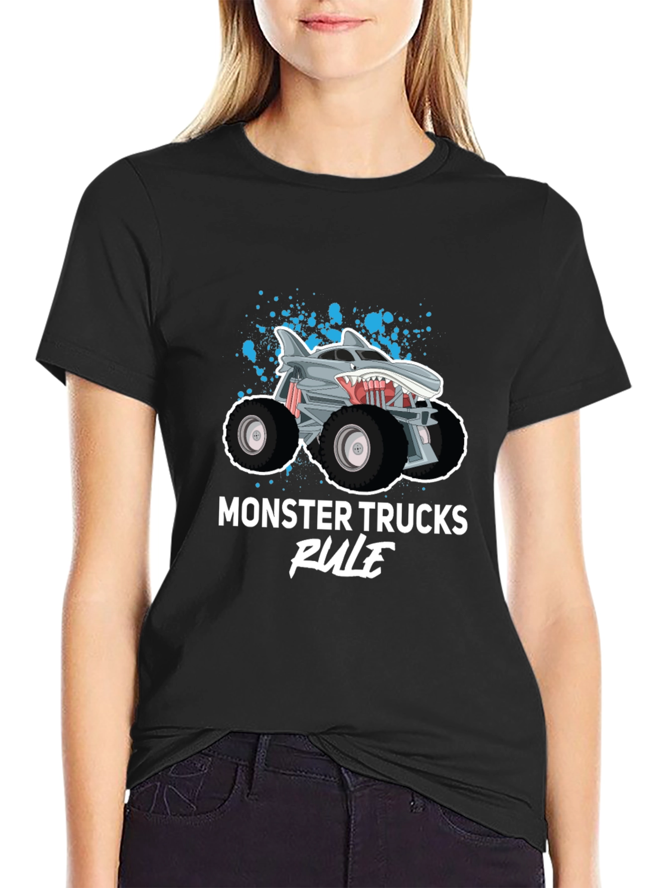 Monster Truck Rule Black T-Shirt