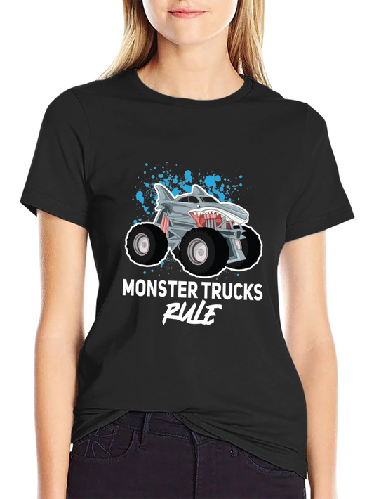 Monster Truck Rule Black T-Shirt