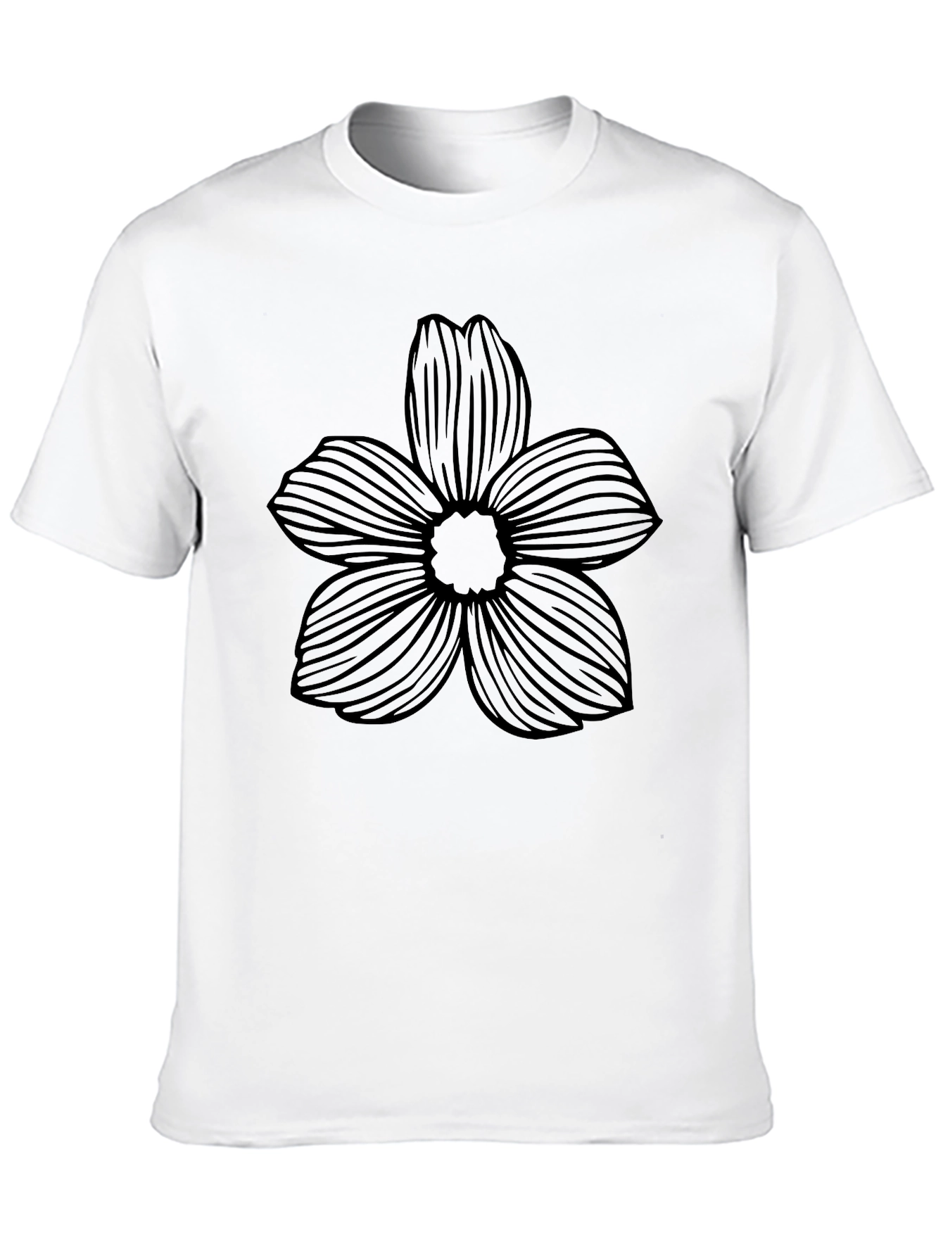 Floral Graphic Black T-Shirt - Casual Style