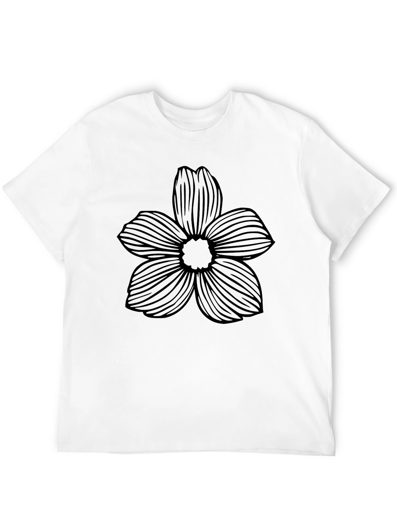 Floral Graphic Black T-Shirt - Casual Style