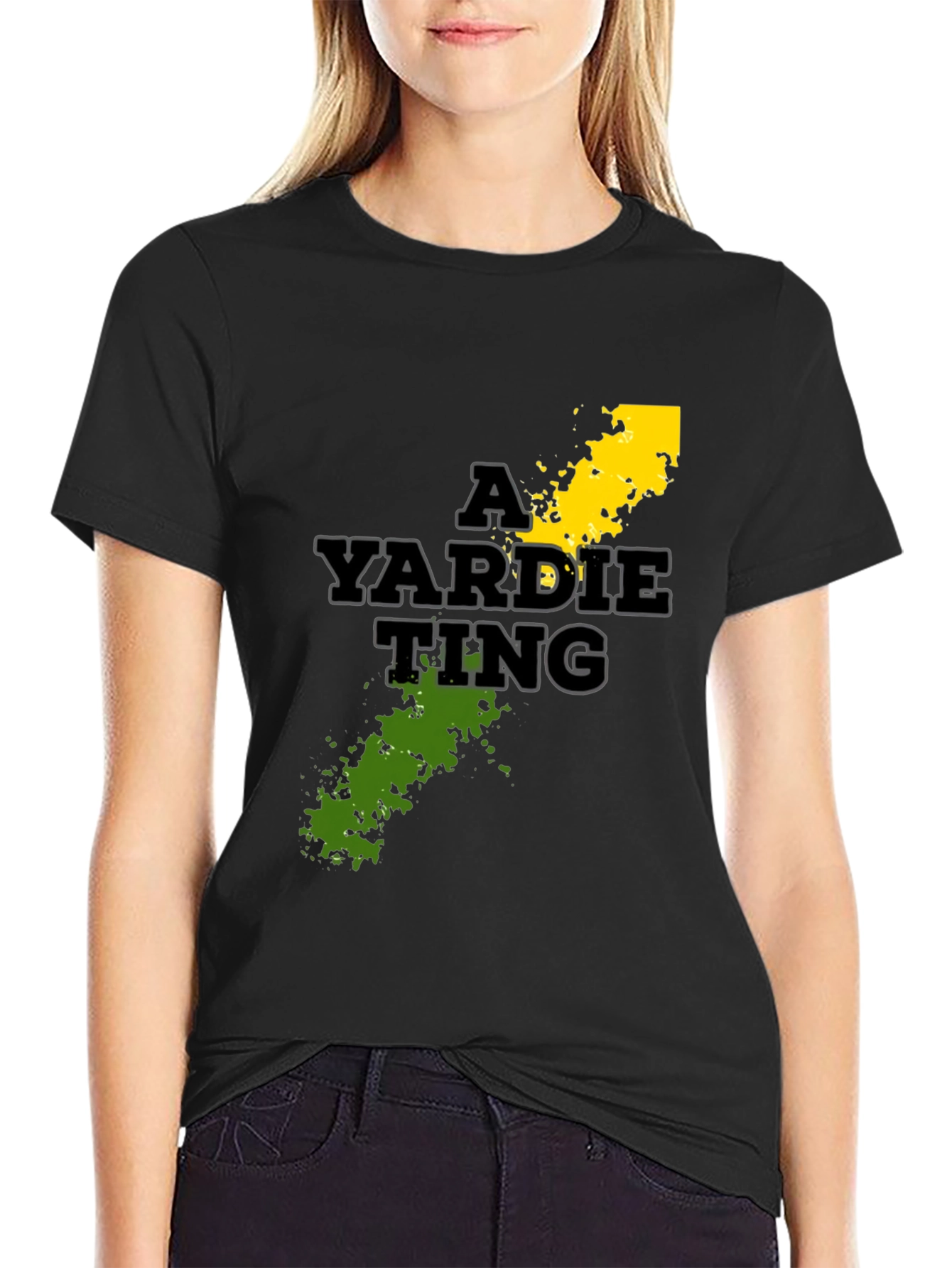 A Yardie Ting T-Shirt - Black Graphic Tee