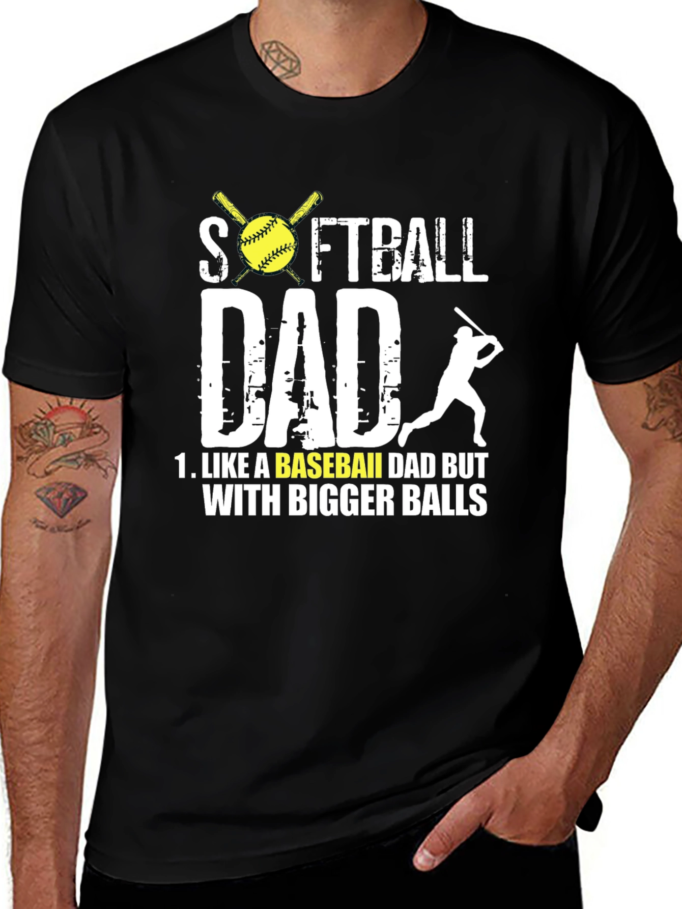 Softball Dad T-Shirt - Bigger Balls Tee