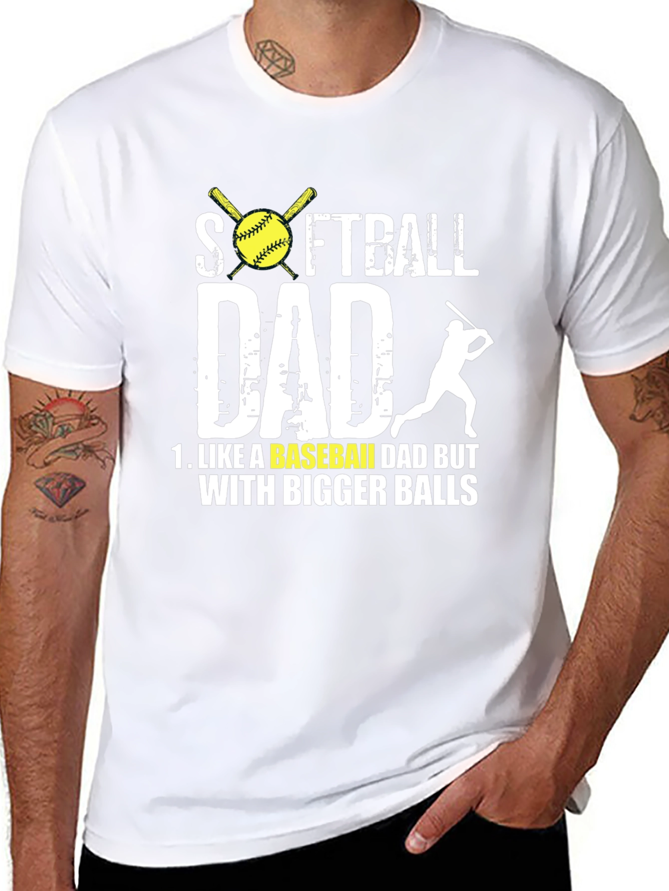 Softball Dad T-Shirt - Bigger Balls Tee