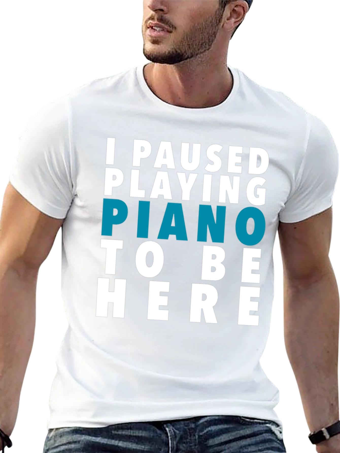 I Paused Piano T-Shirt - Funny Music Lover Tee