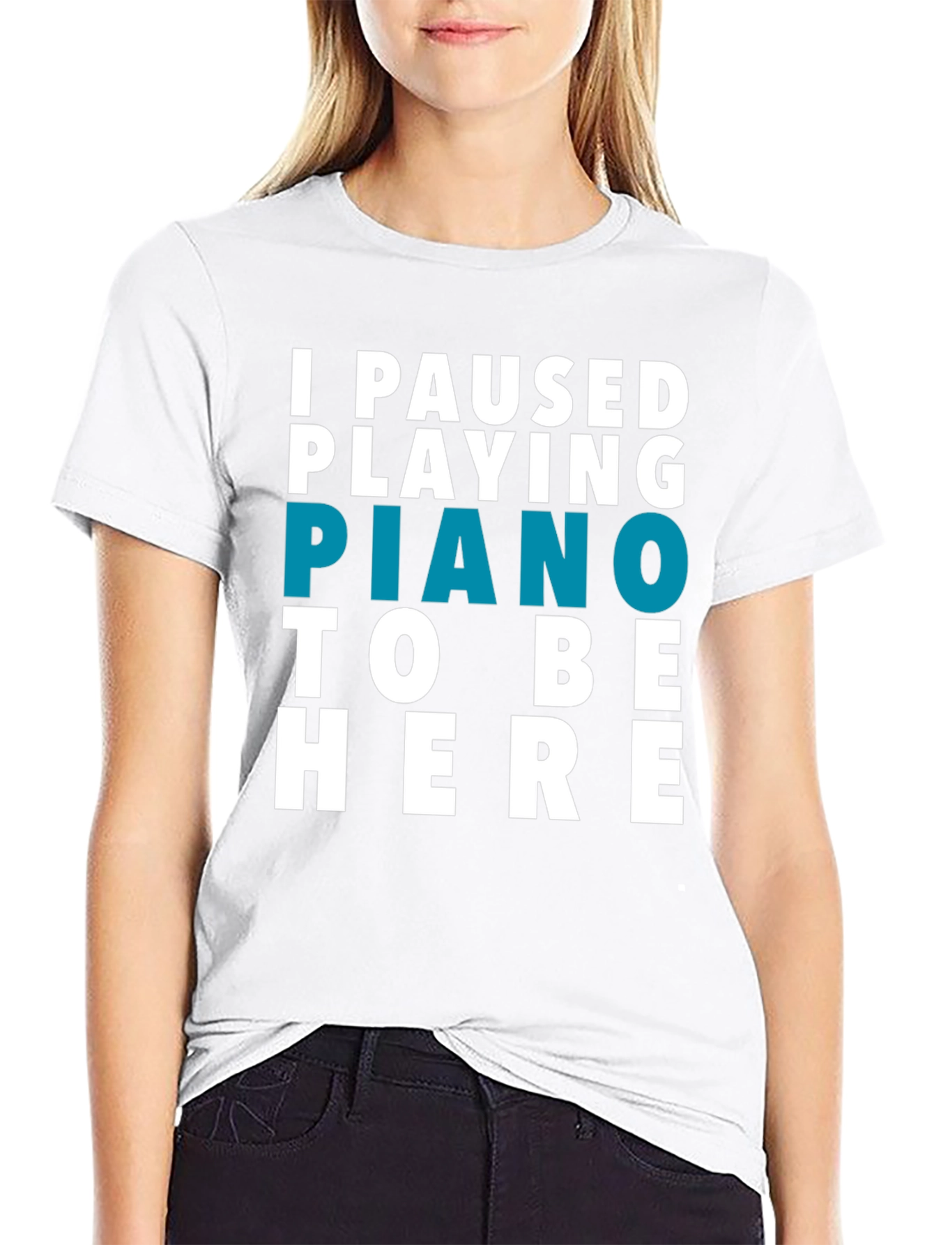 I Paused Piano T-Shirt - Funny Music Lover Tee