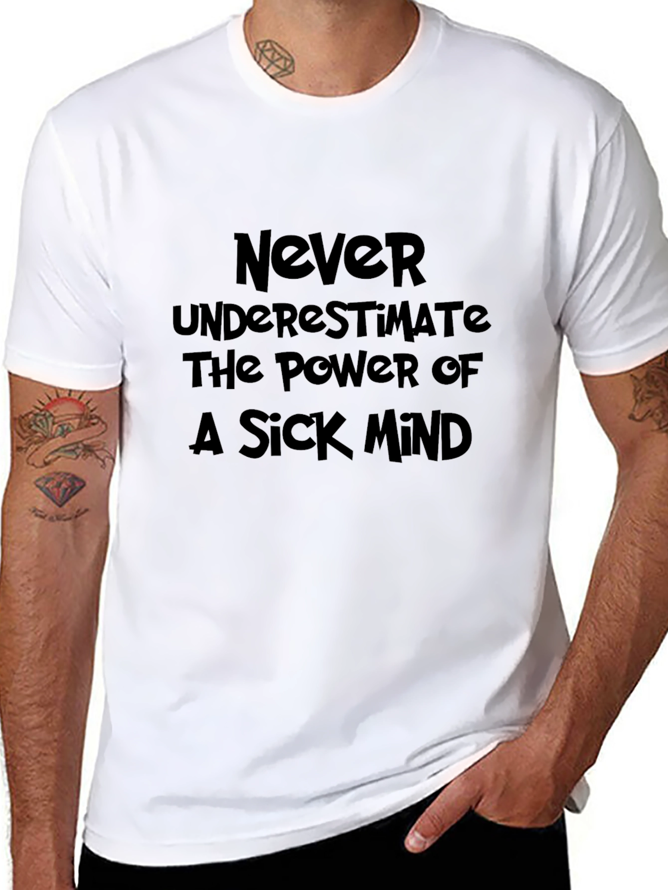 Never Underestimate Black T-Shirt
