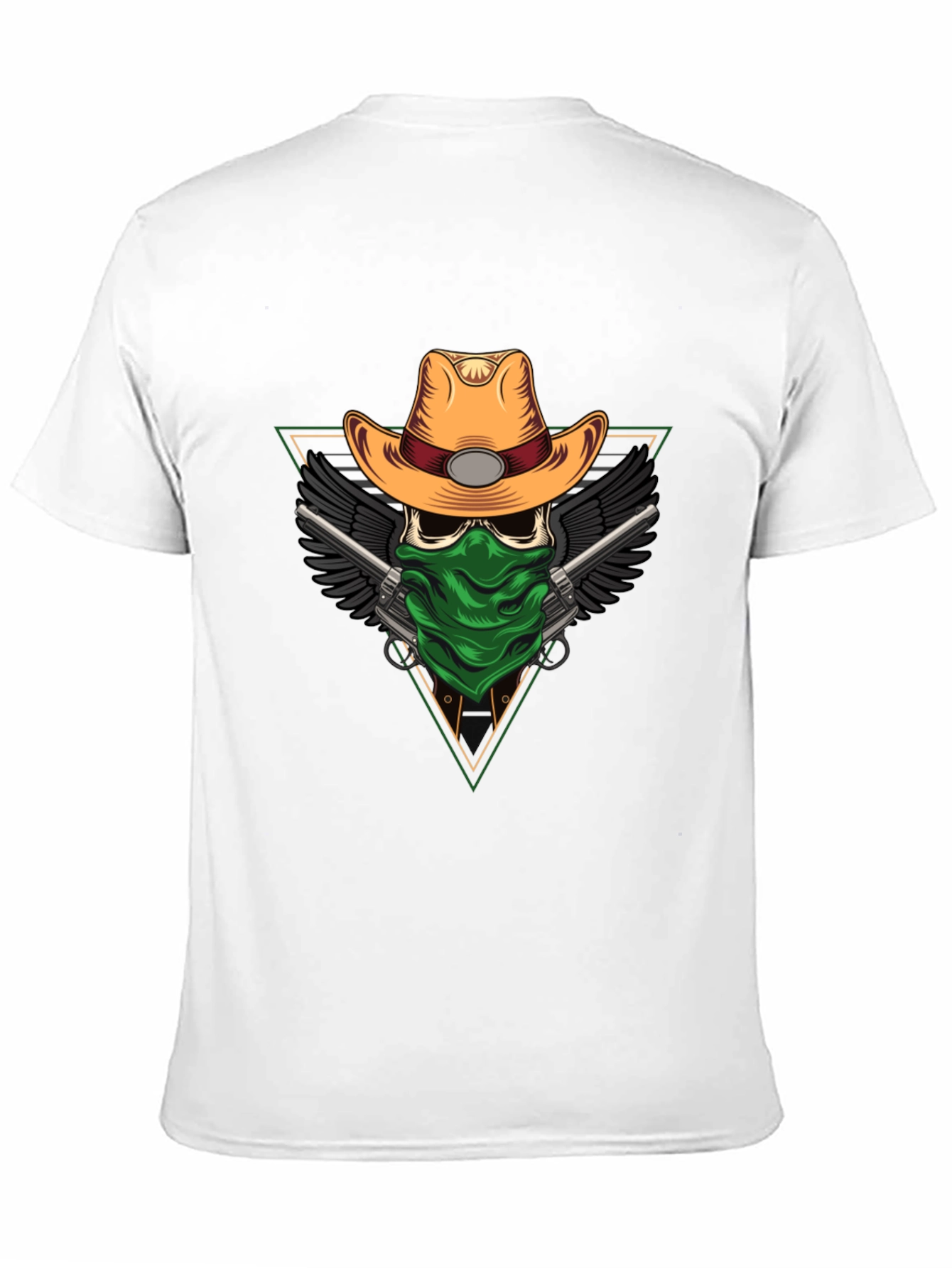 Skull Cowboy T-Shirt - Bandana Gunslinger Design