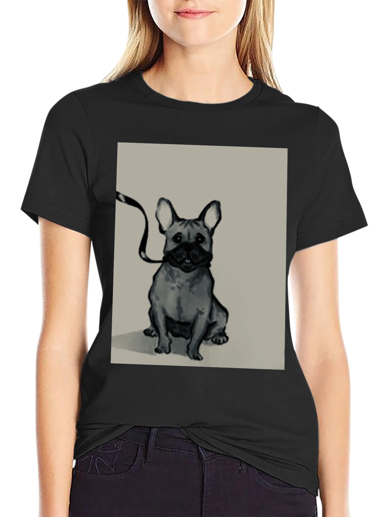 French Bulldog Graphic Tee - Stylish Black T-Shirt