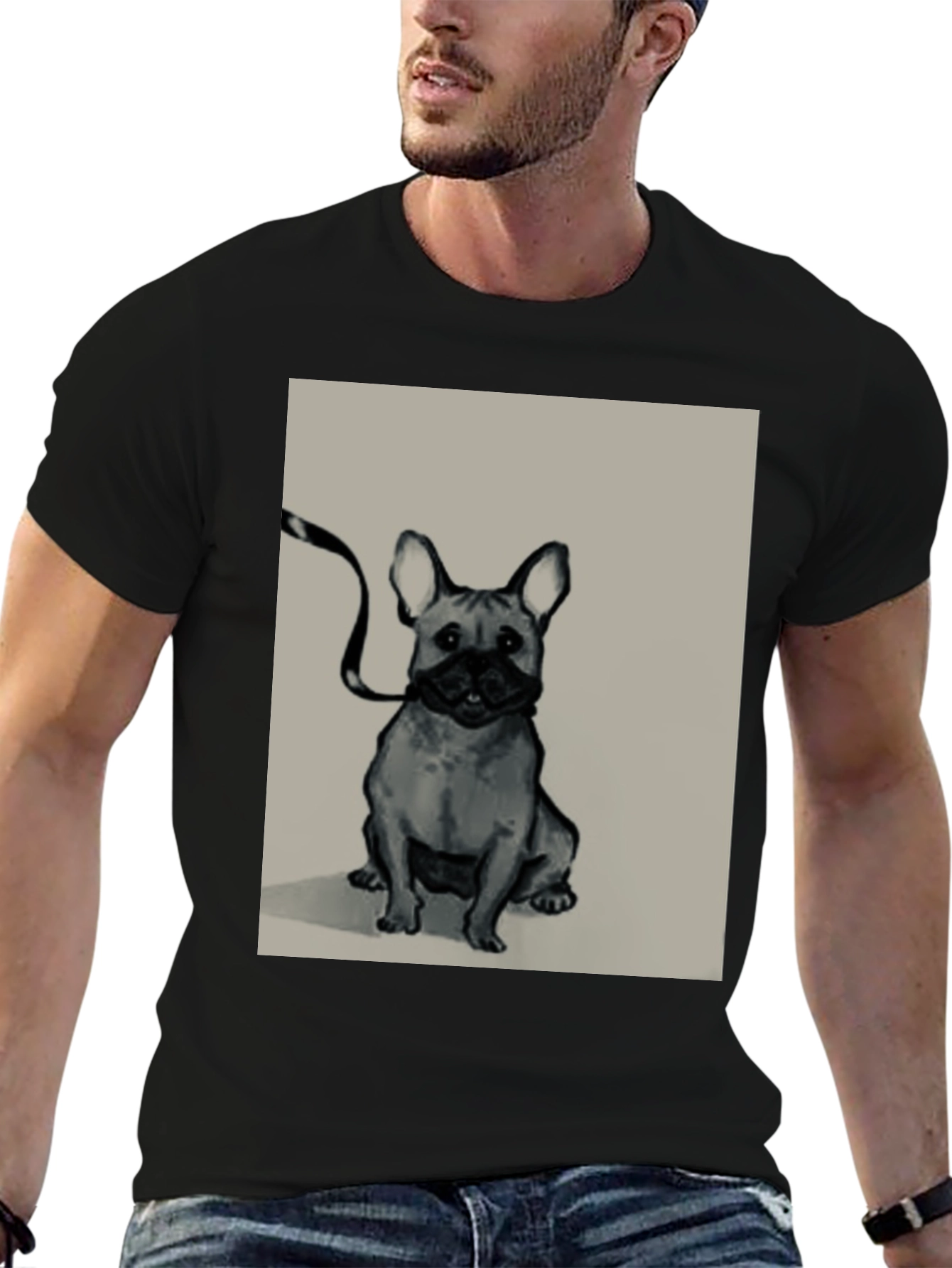 French Bulldog Graphic Tee - Stylish Black T-Shirt