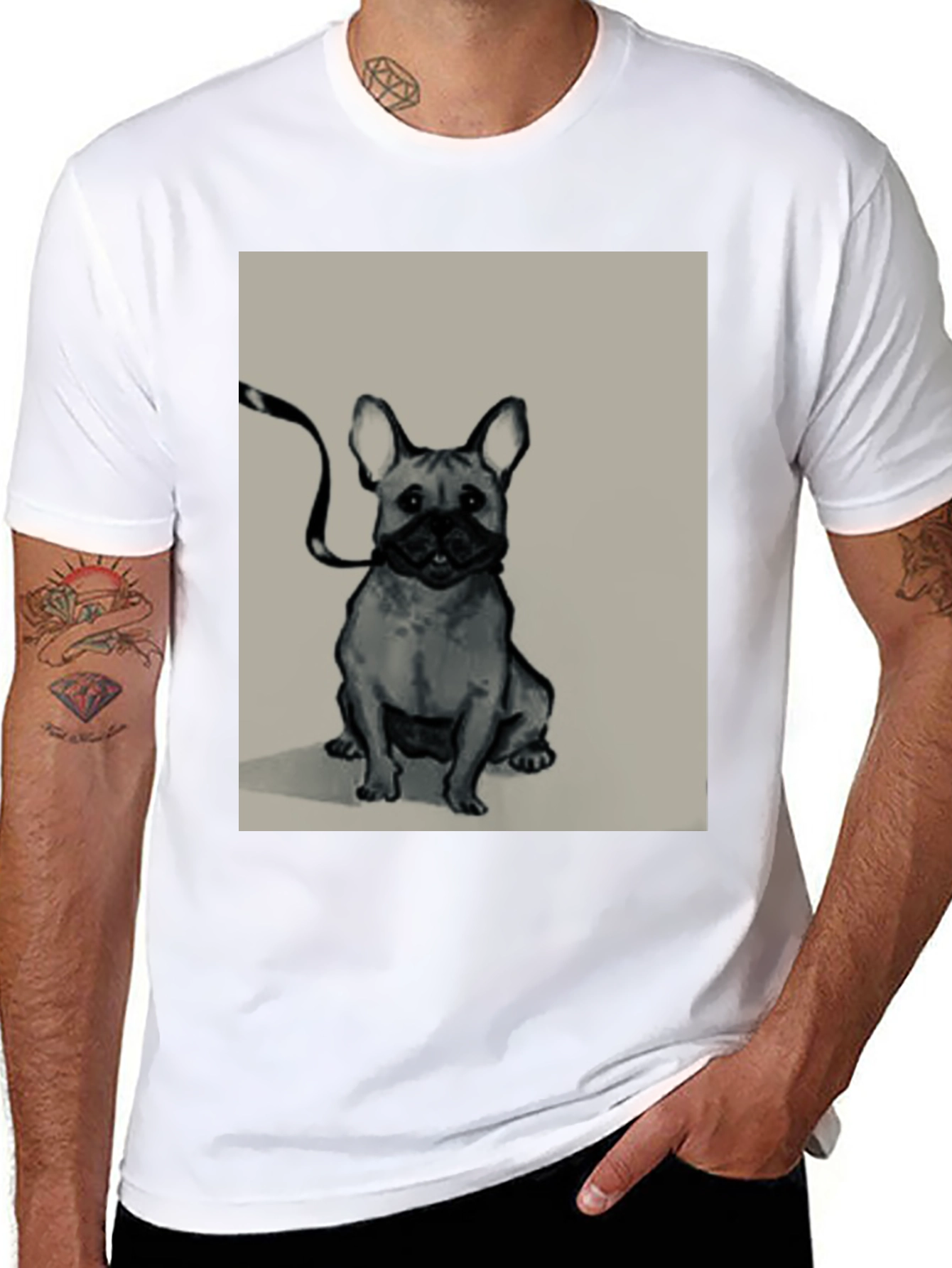 French Bulldog Graphic Tee - Stylish Black T-Shirt