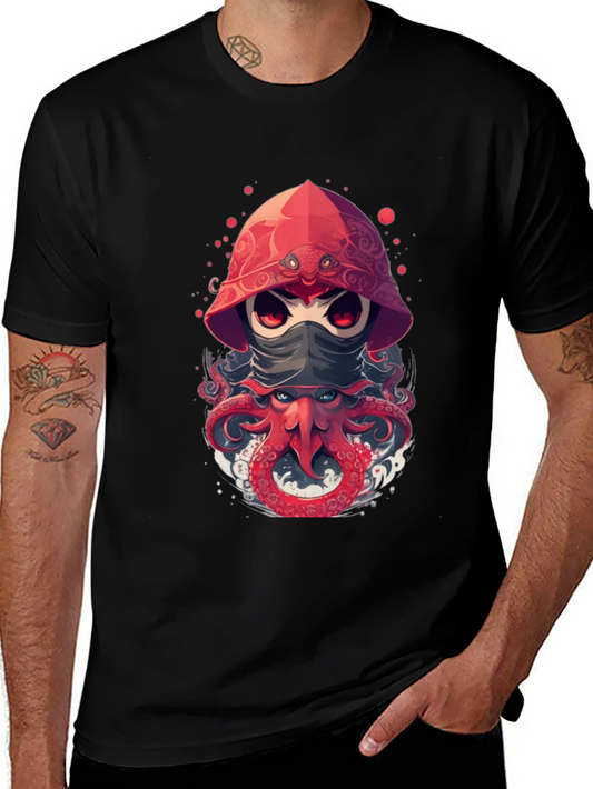 Ninja Octopus Graphic Tee - Unique Design