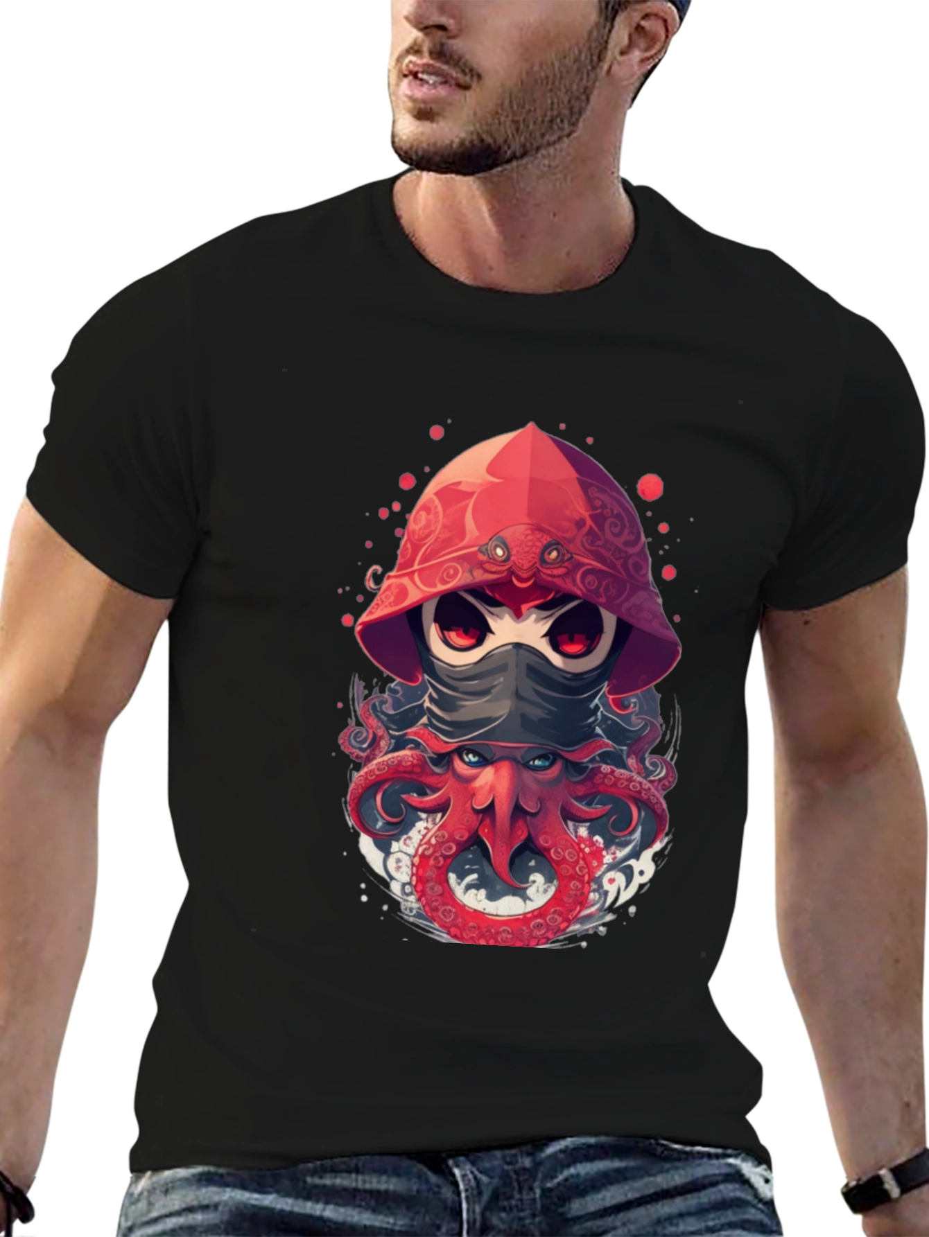 Ninja Octopus Graphic Tee - Unique Design