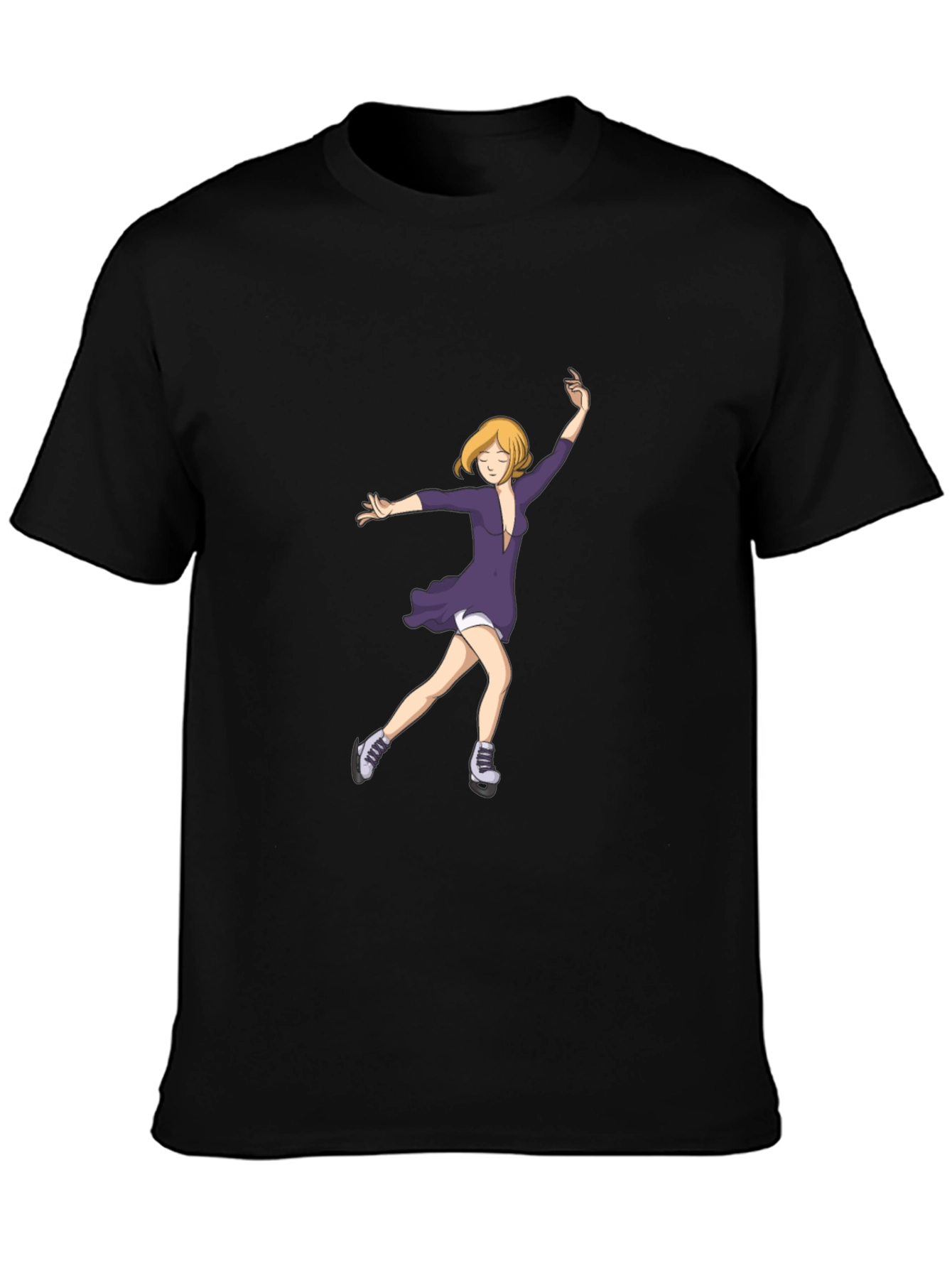 Anime Skater T-Shirt - Black Cotton Tee
