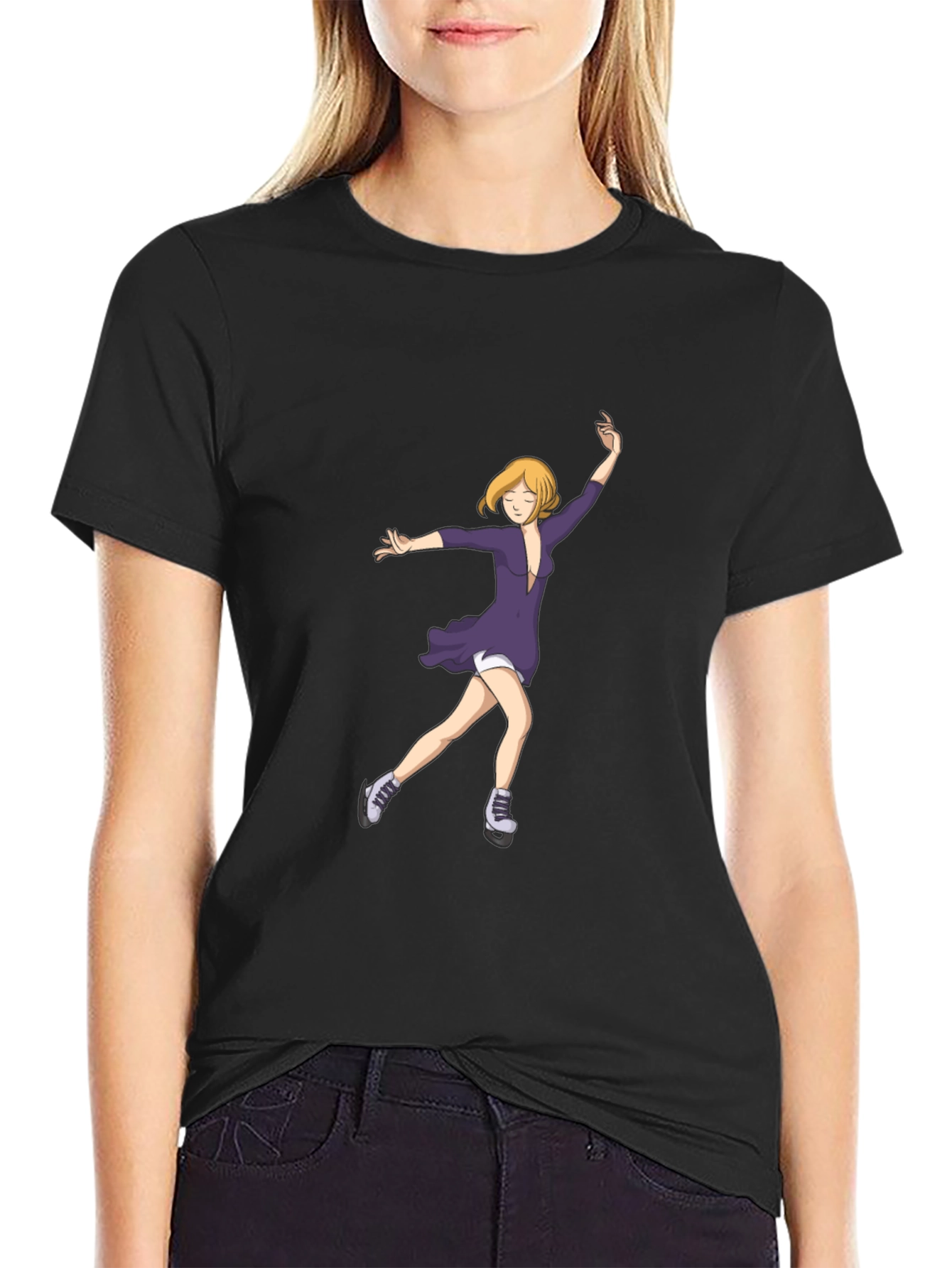 Anime Skater T-Shirt - Black Cotton Tee