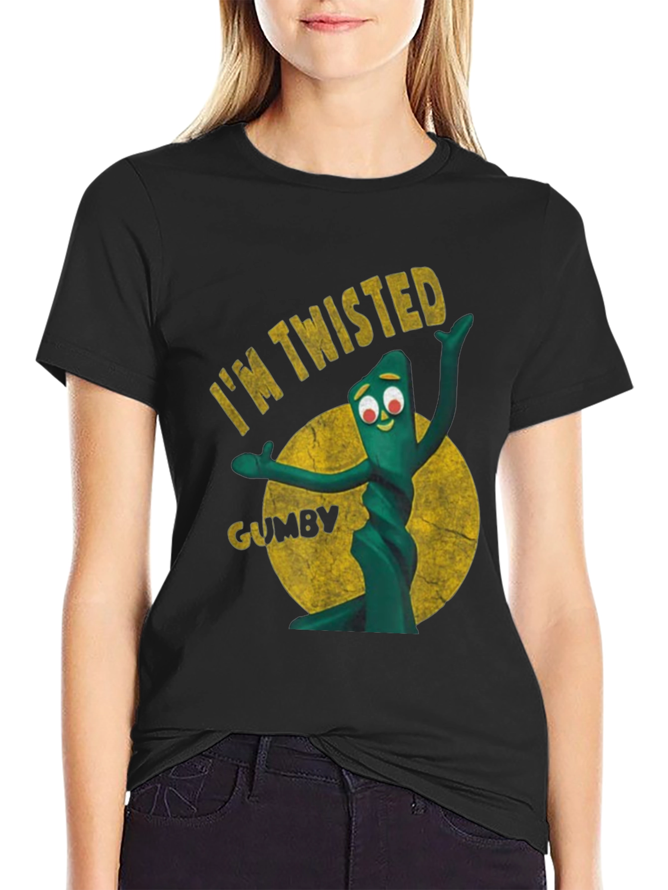 Im Twisted Gumby Graphic Tee - Black