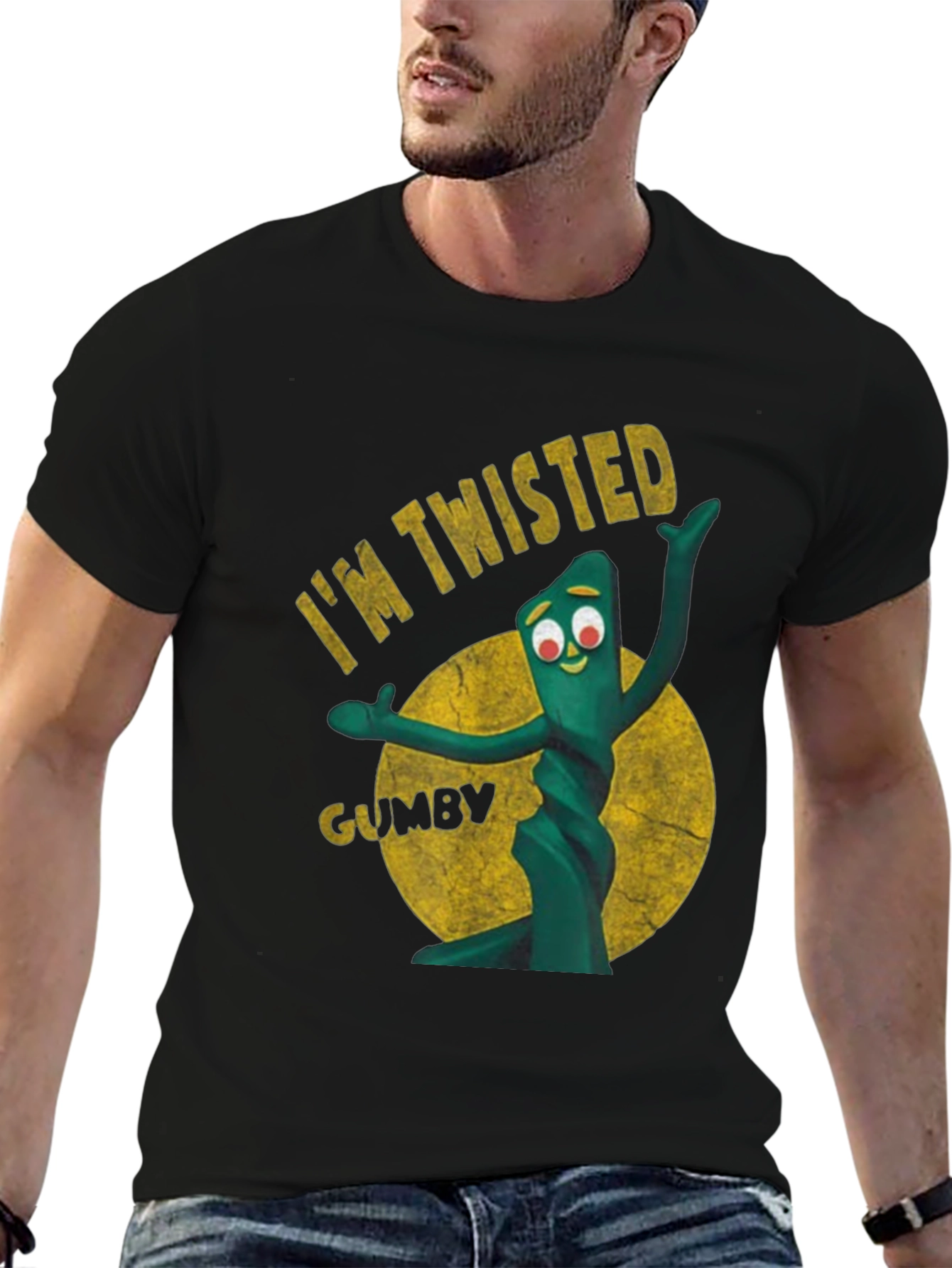 Im Twisted Gumby Graphic Tee - Black