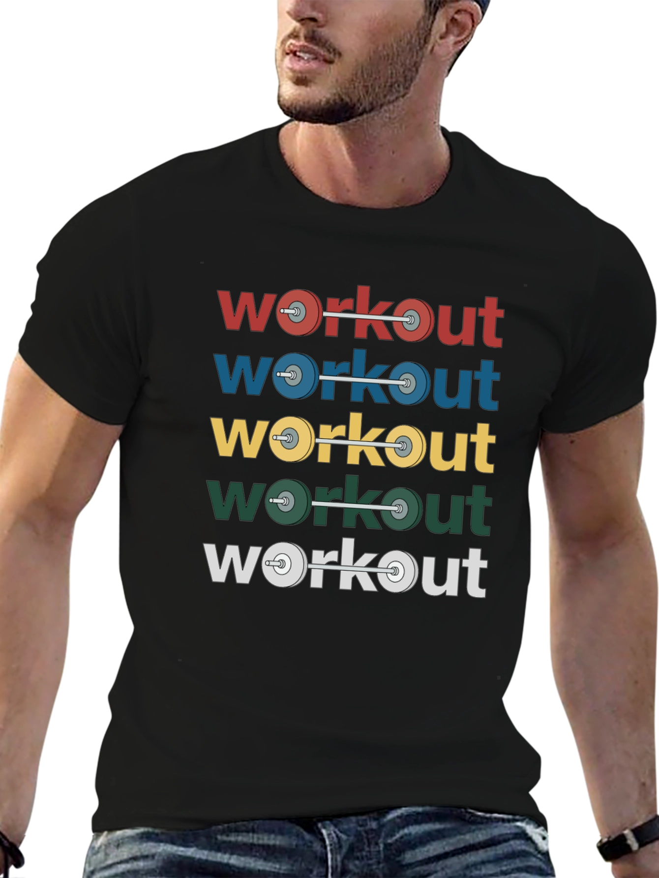Workout Weights Graphic T-Shirt - Fitness Apparel