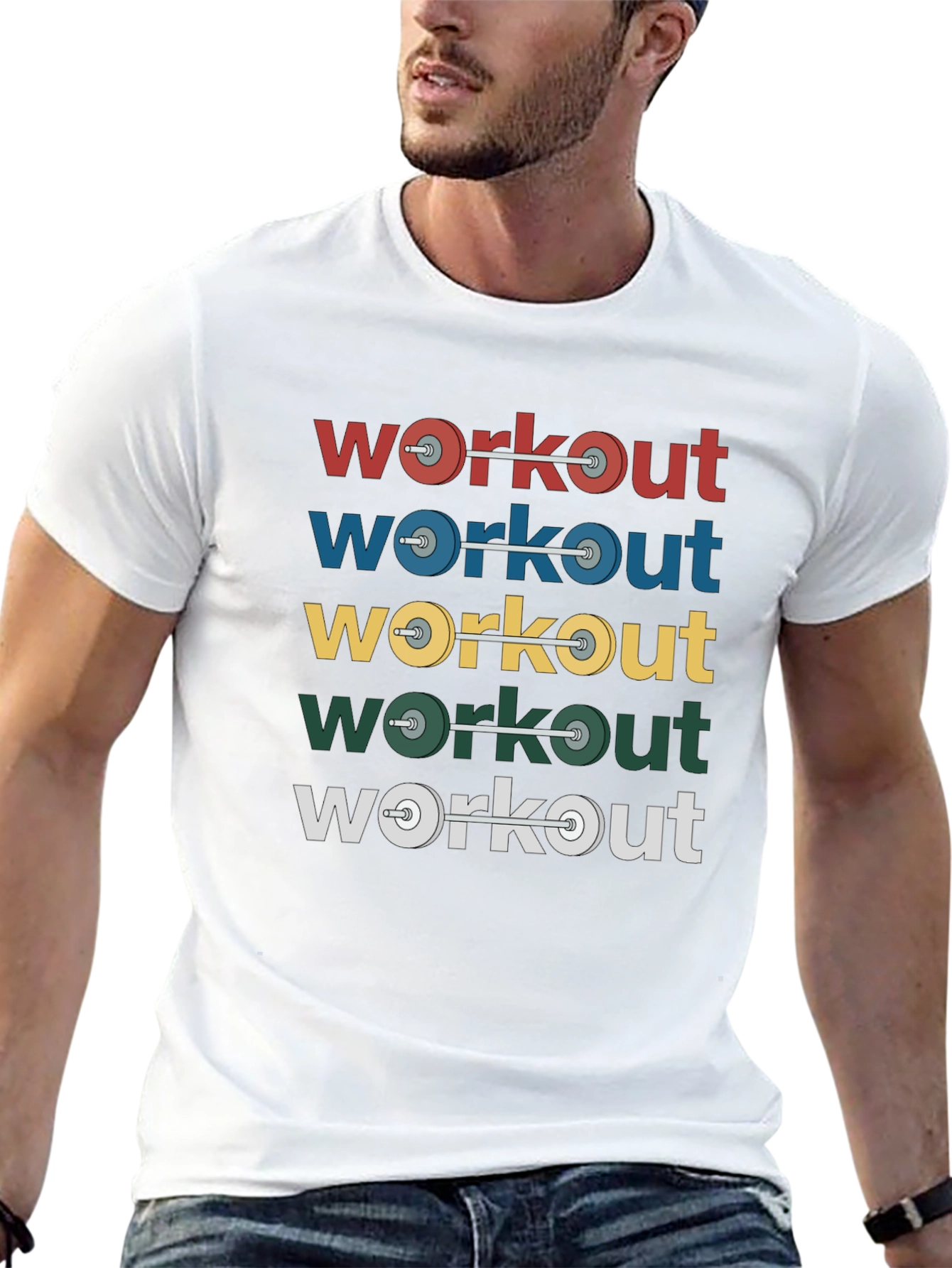 Workout Weights Graphic T-Shirt - Fitness Apparel