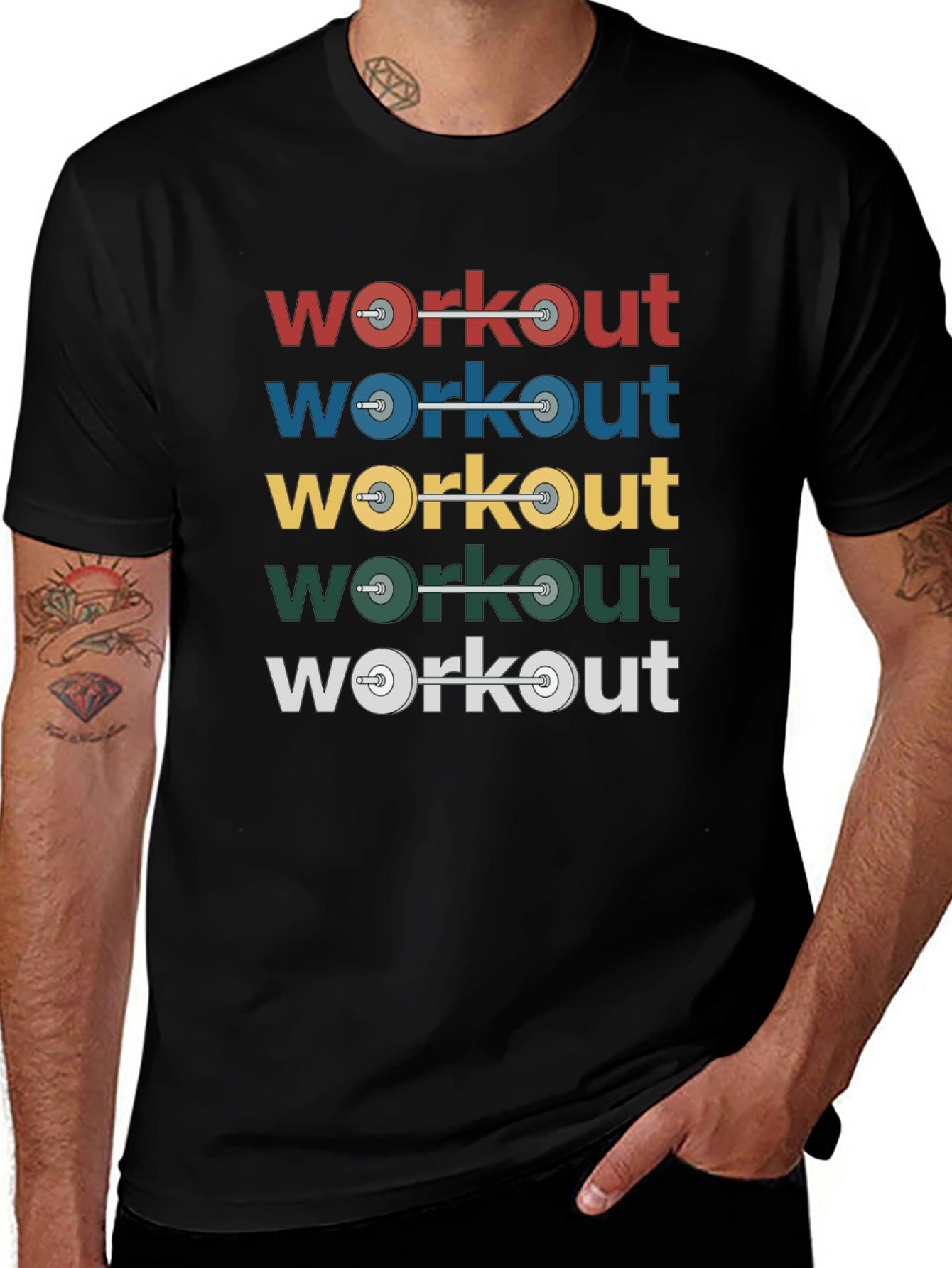 Workout Weights Graphic T-Shirt - Fitness Apparel