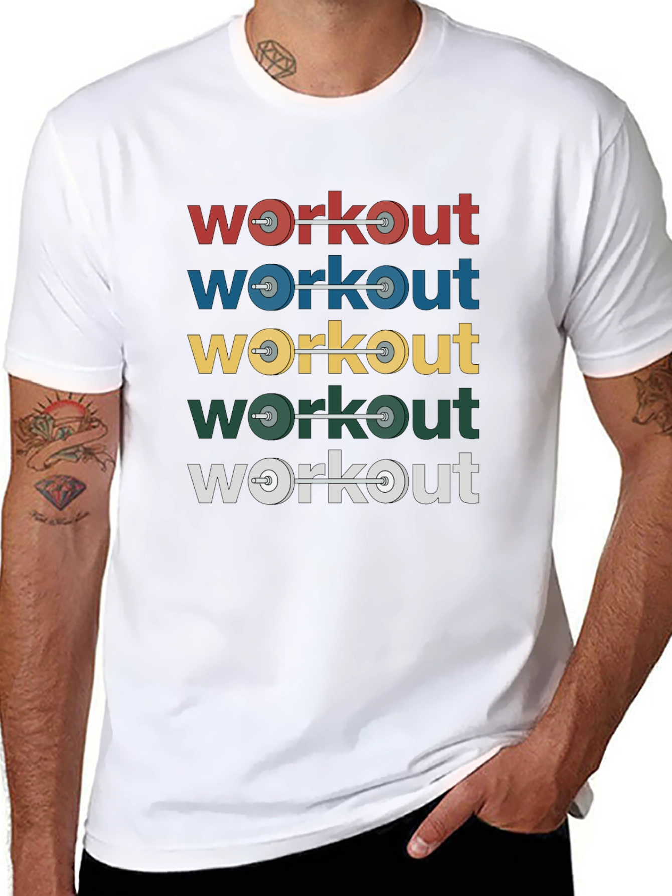 Workout Weights Graphic T-Shirt - Fitness Apparel